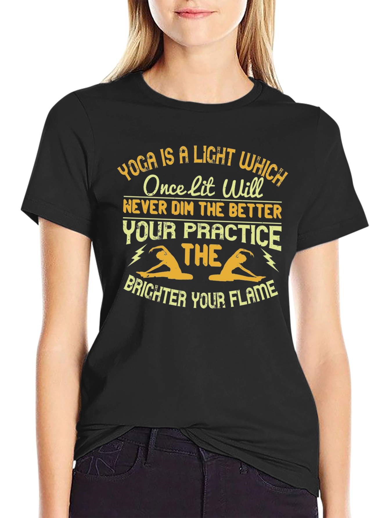 Yoga is a Light T-Shirt Practice Makes Brighter