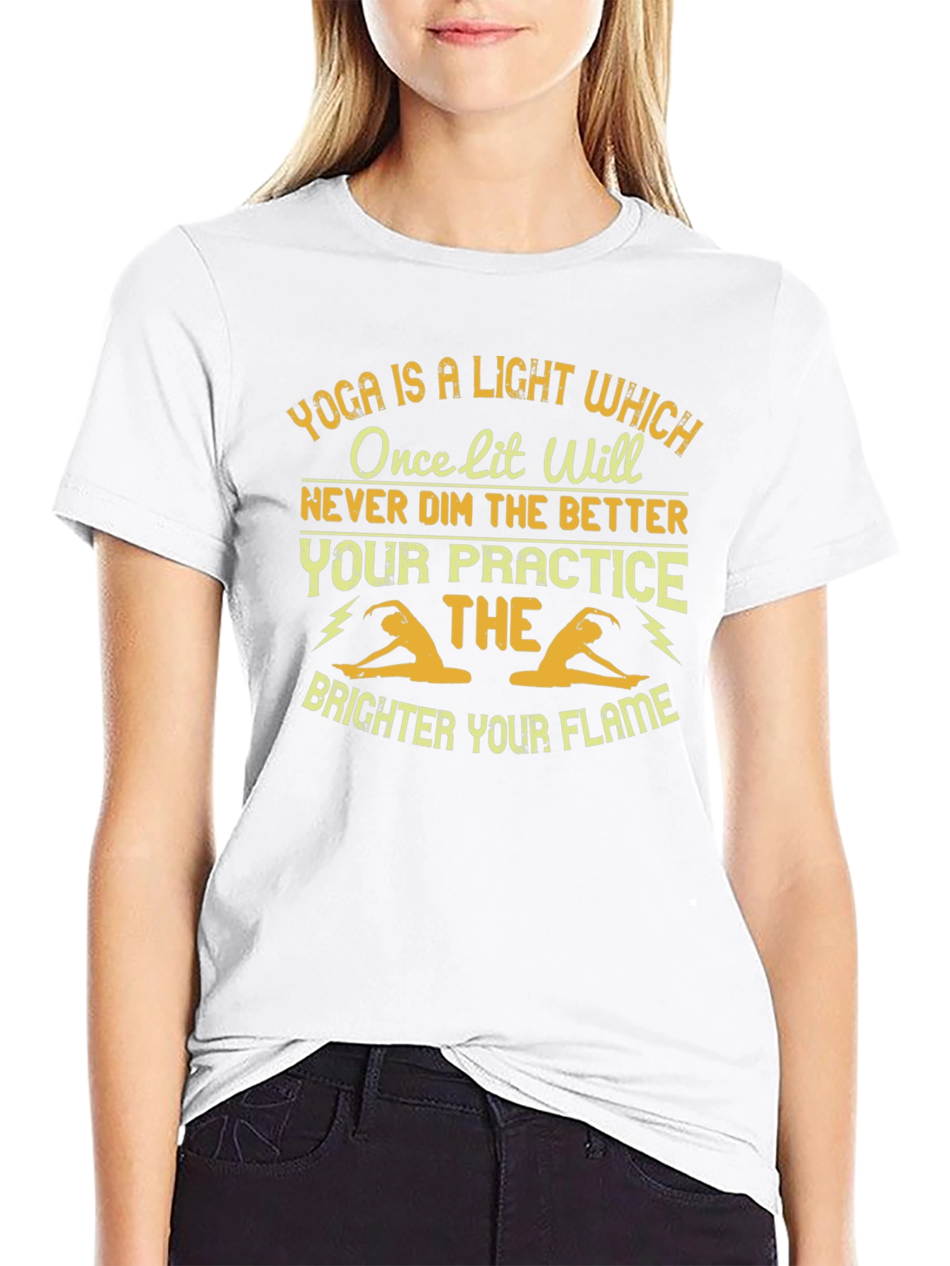 Yoga is a Light T-Shirt Practice Makes Brighter