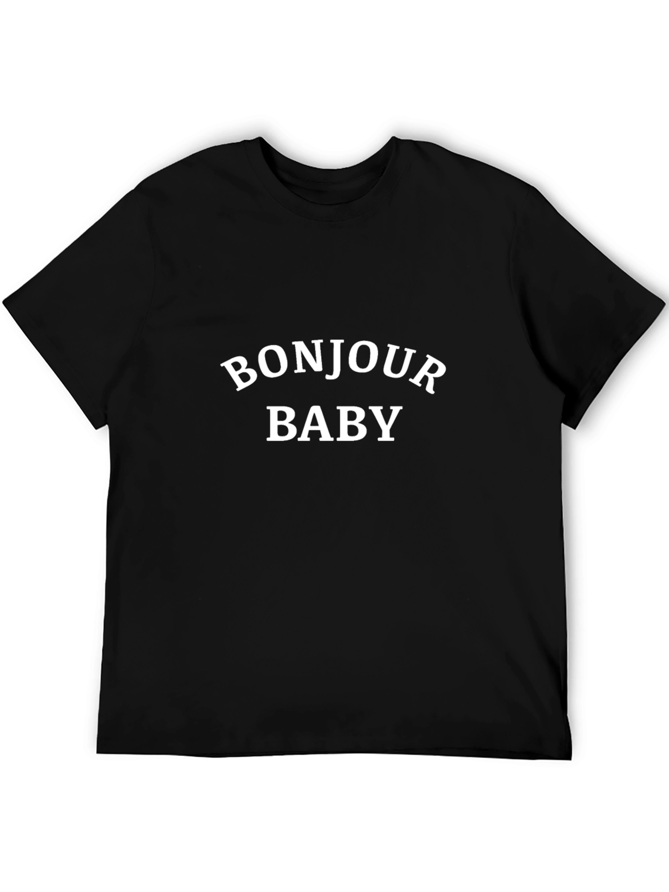 Bonjour Baby Black Graphic Tee