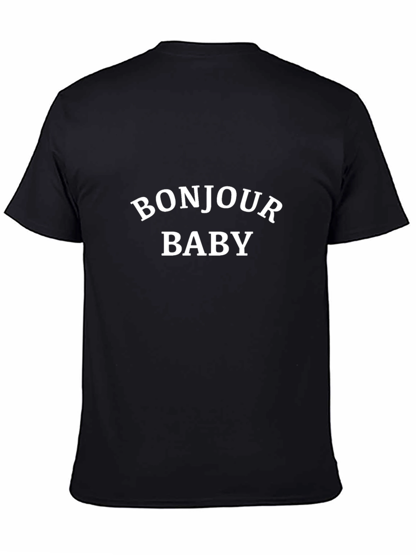 Bonjour Baby Black Graphic Tee