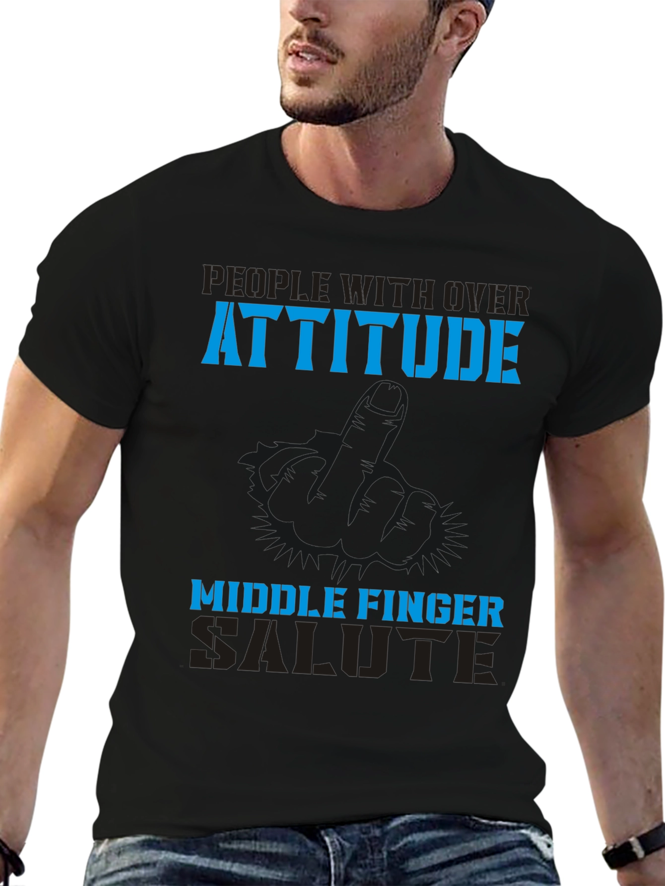 Attitude Middle Finger Graphic Tee