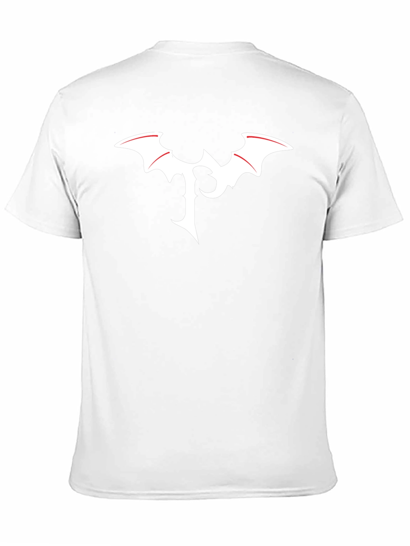 Black T-Shirt with White Bat Logo