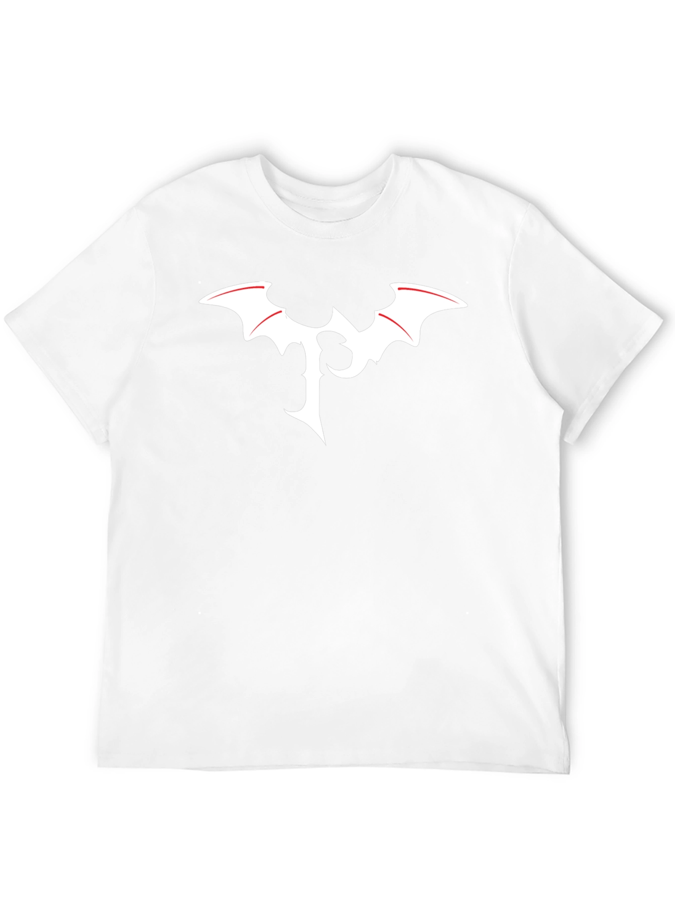Black T-Shirt with White Bat Logo