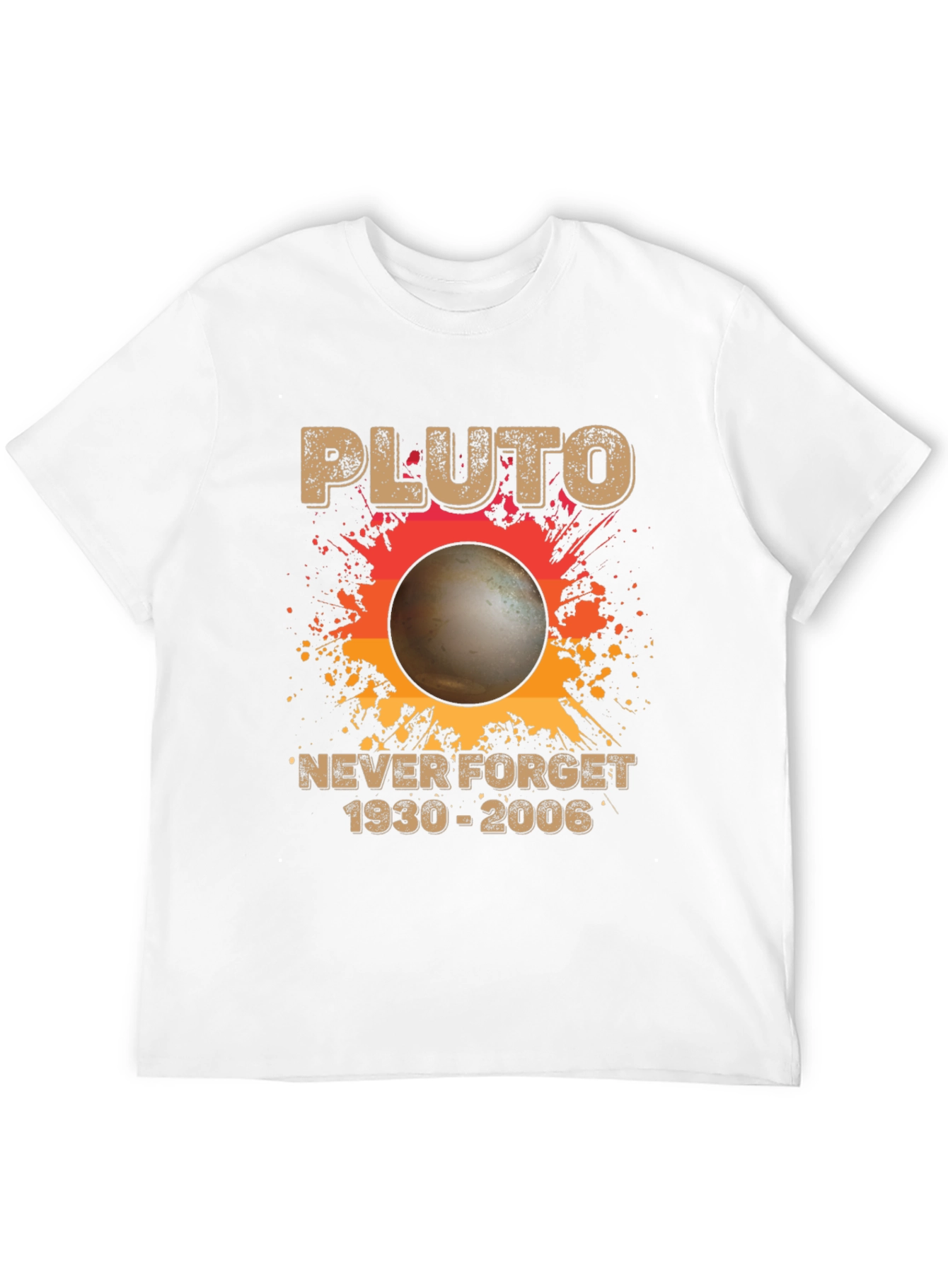 Pluto Never Forget T-Shirt Retro Space Design