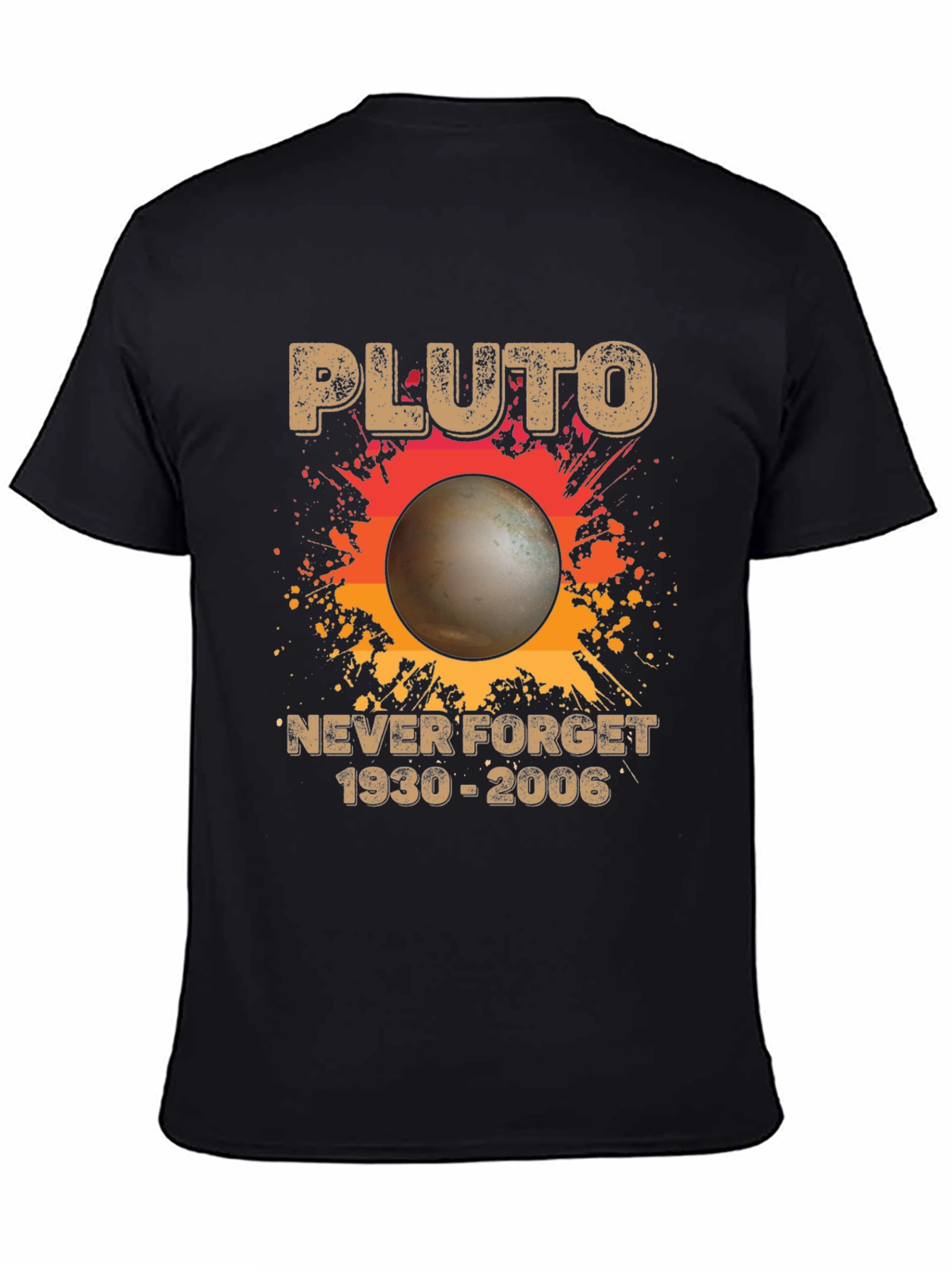 Pluto Never Forget T-Shirt Retro Space Design