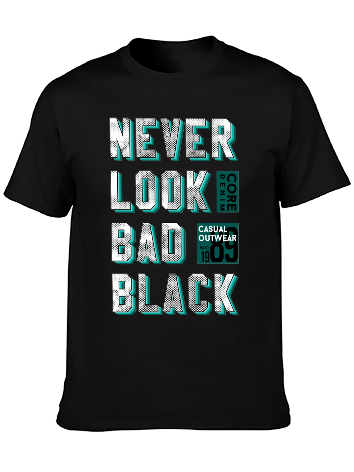 Never Look Bad Black Graphic Tee