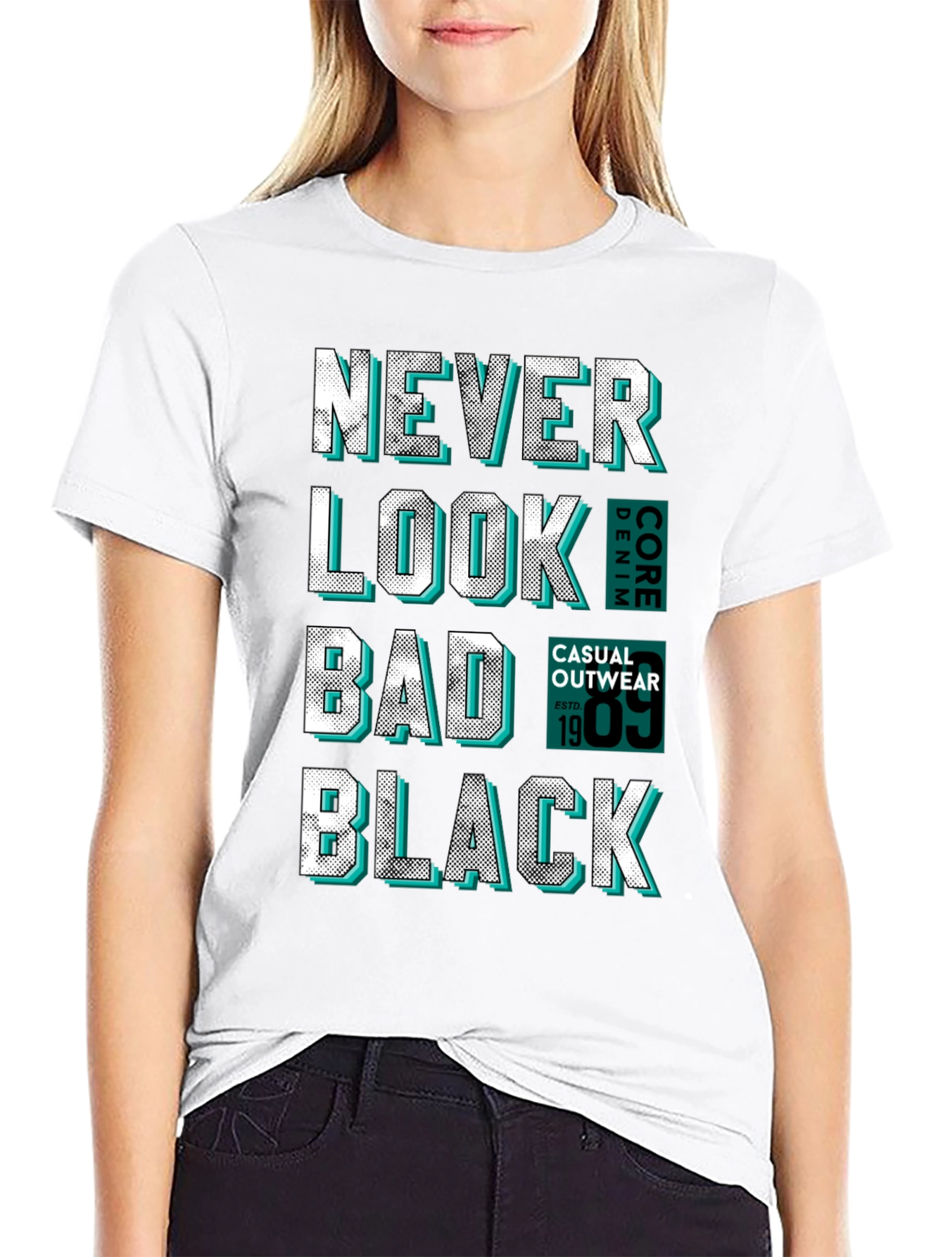 Never Look Bad Black Graphic Tee