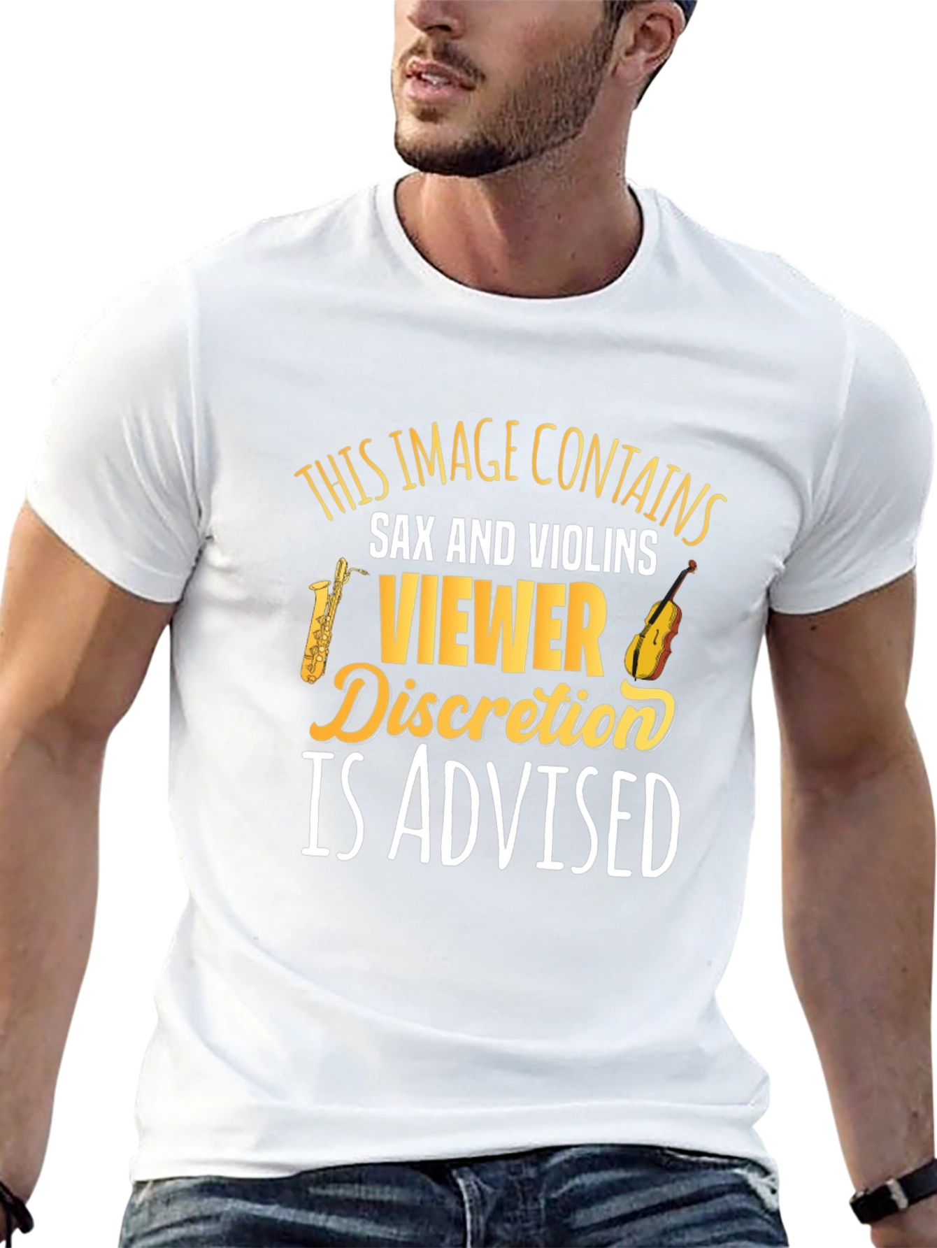 Sax & Violins Viewer Discretion T-Shirt