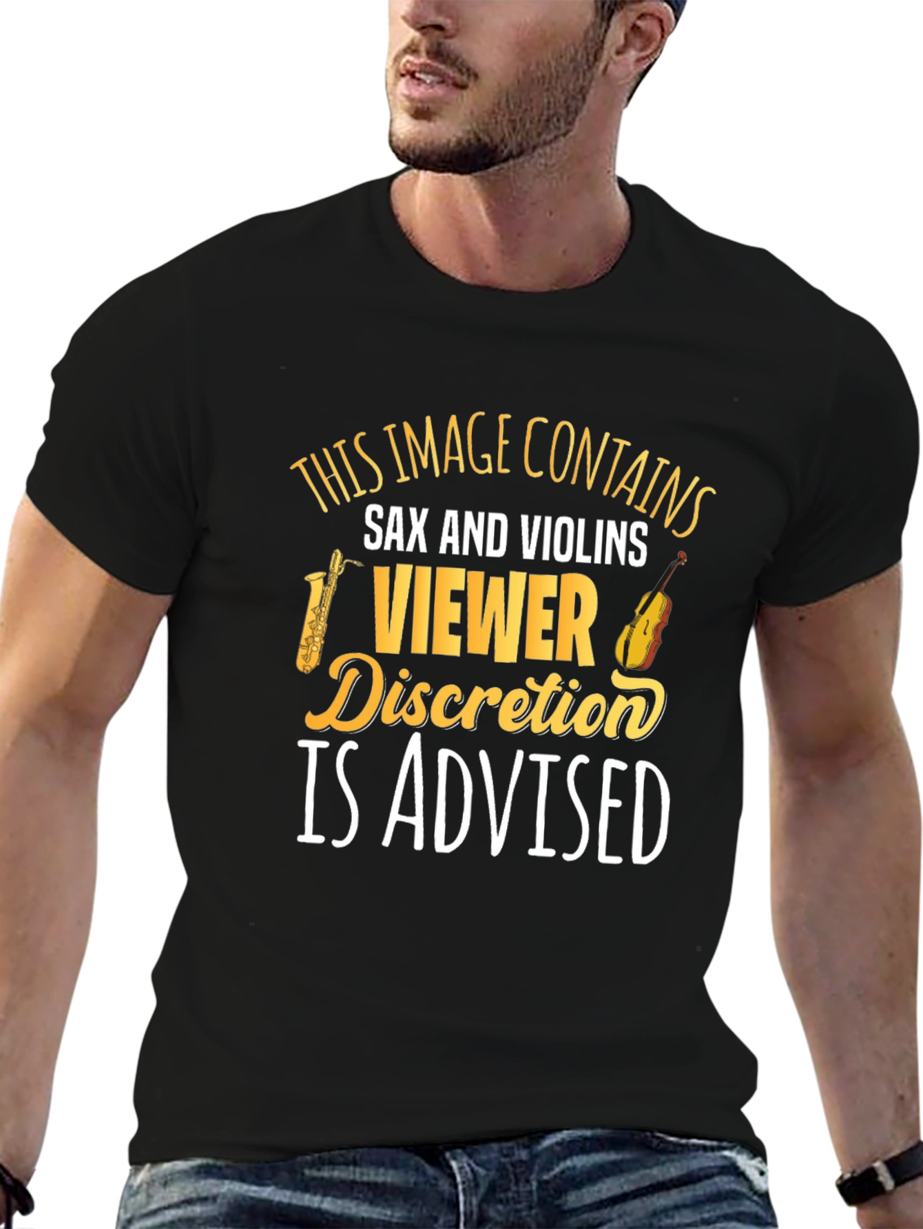 Sax & Violins Viewer Discretion T-Shirt