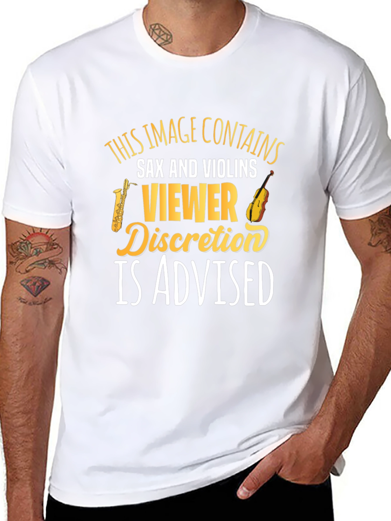 Sax & Violins Viewer Discretion T-Shirt