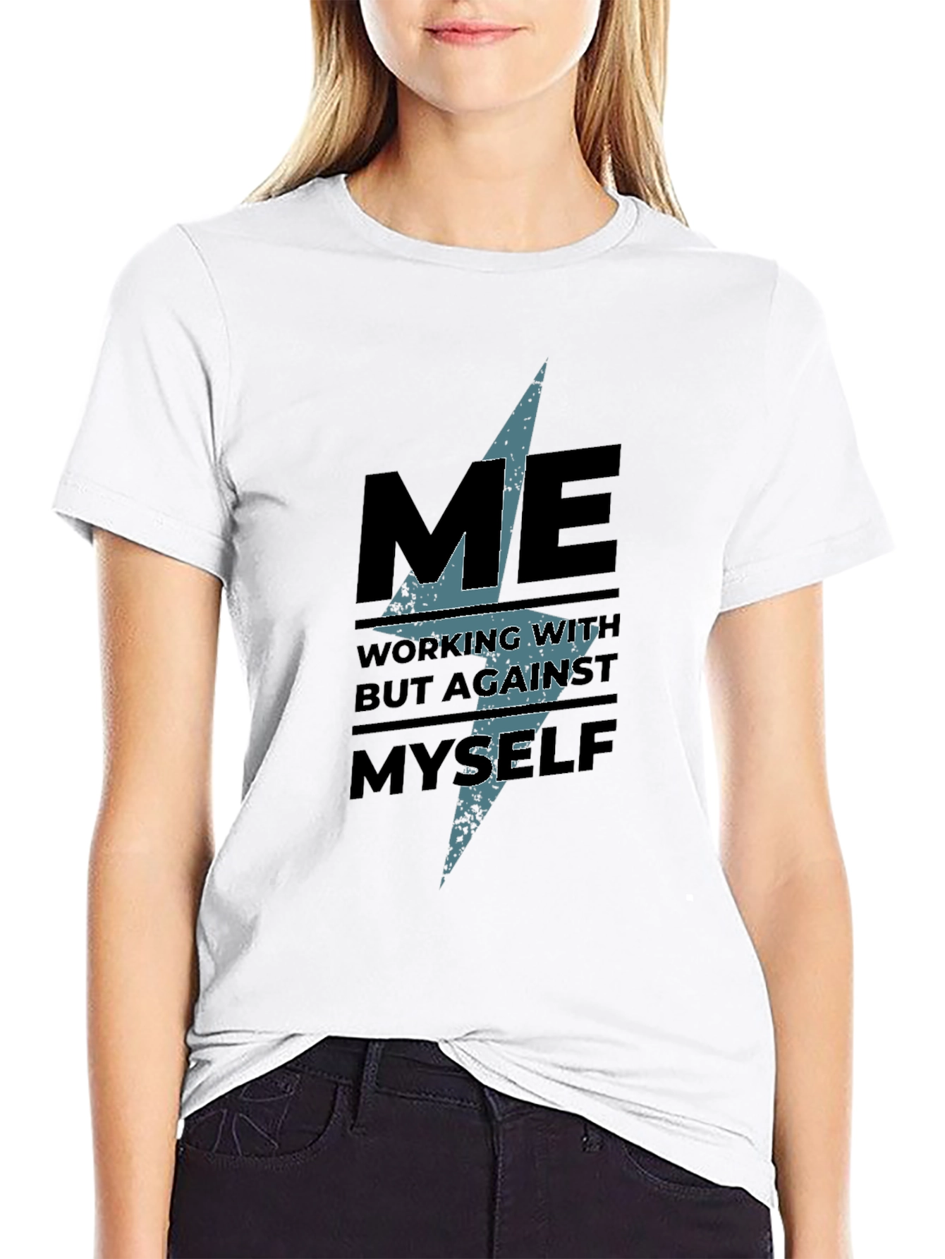 Me Working With But Against Myself Graphic Tee