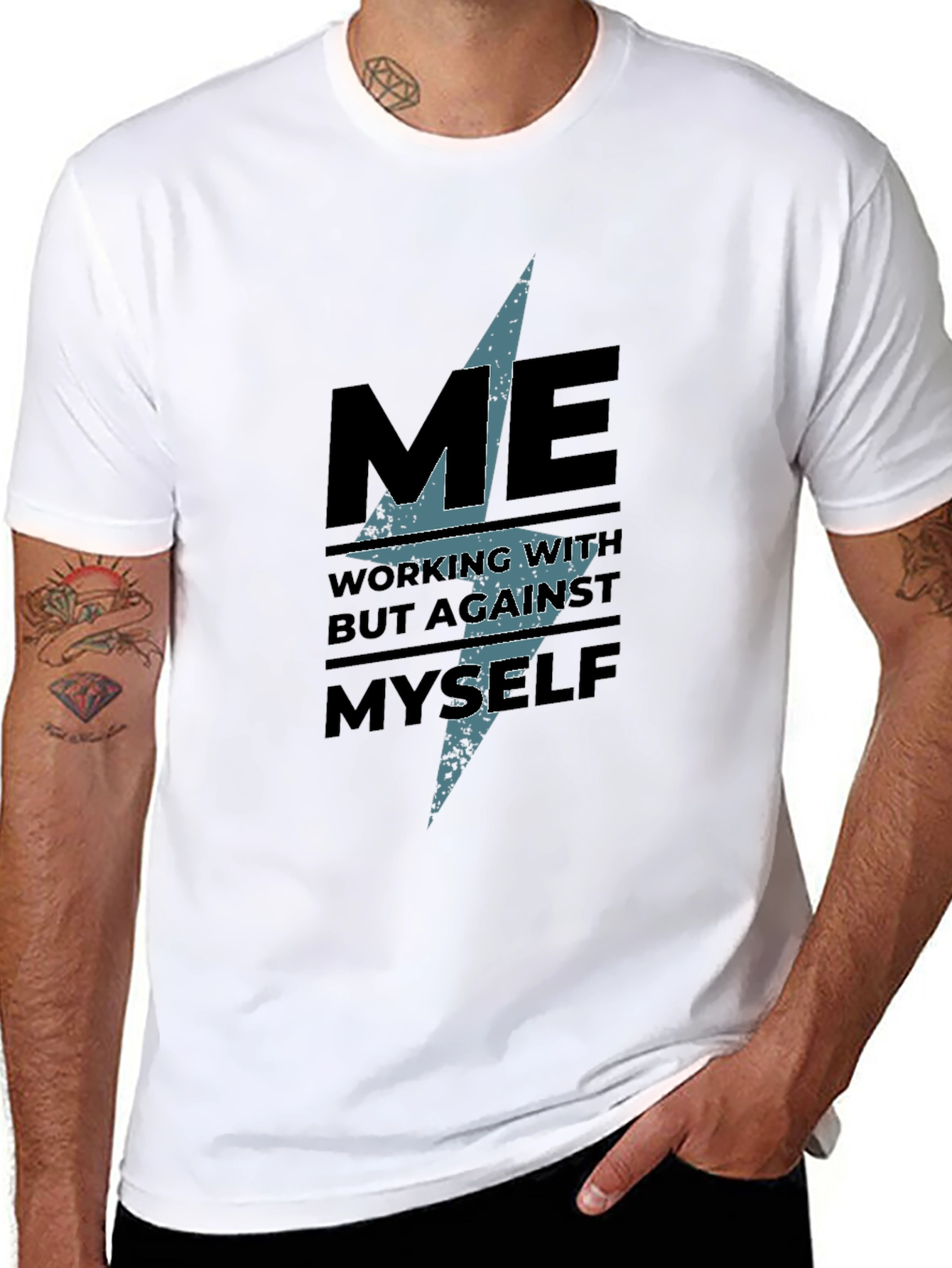 Me Working With But Against Myself Graphic Tee
