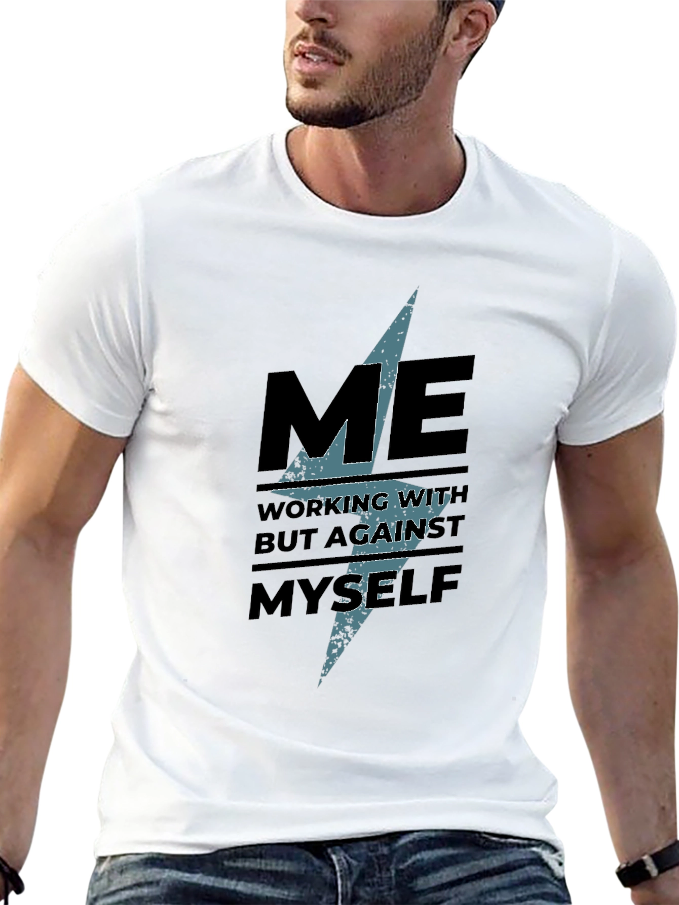 Me Working With But Against Myself Graphic Tee