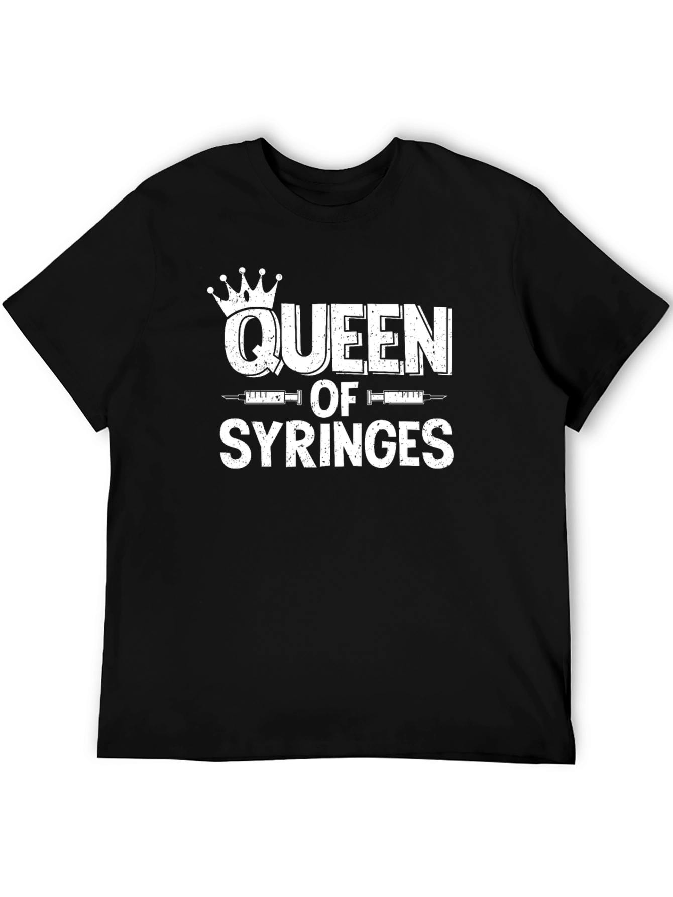 Queen of Syringes Black Graphic Tee