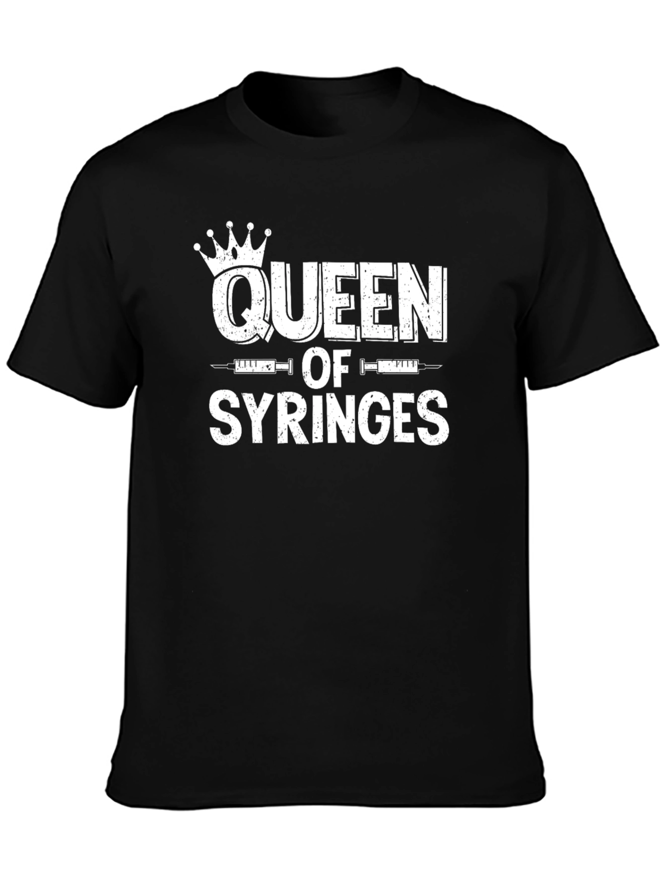 Queen of Syringes Black Graphic Tee