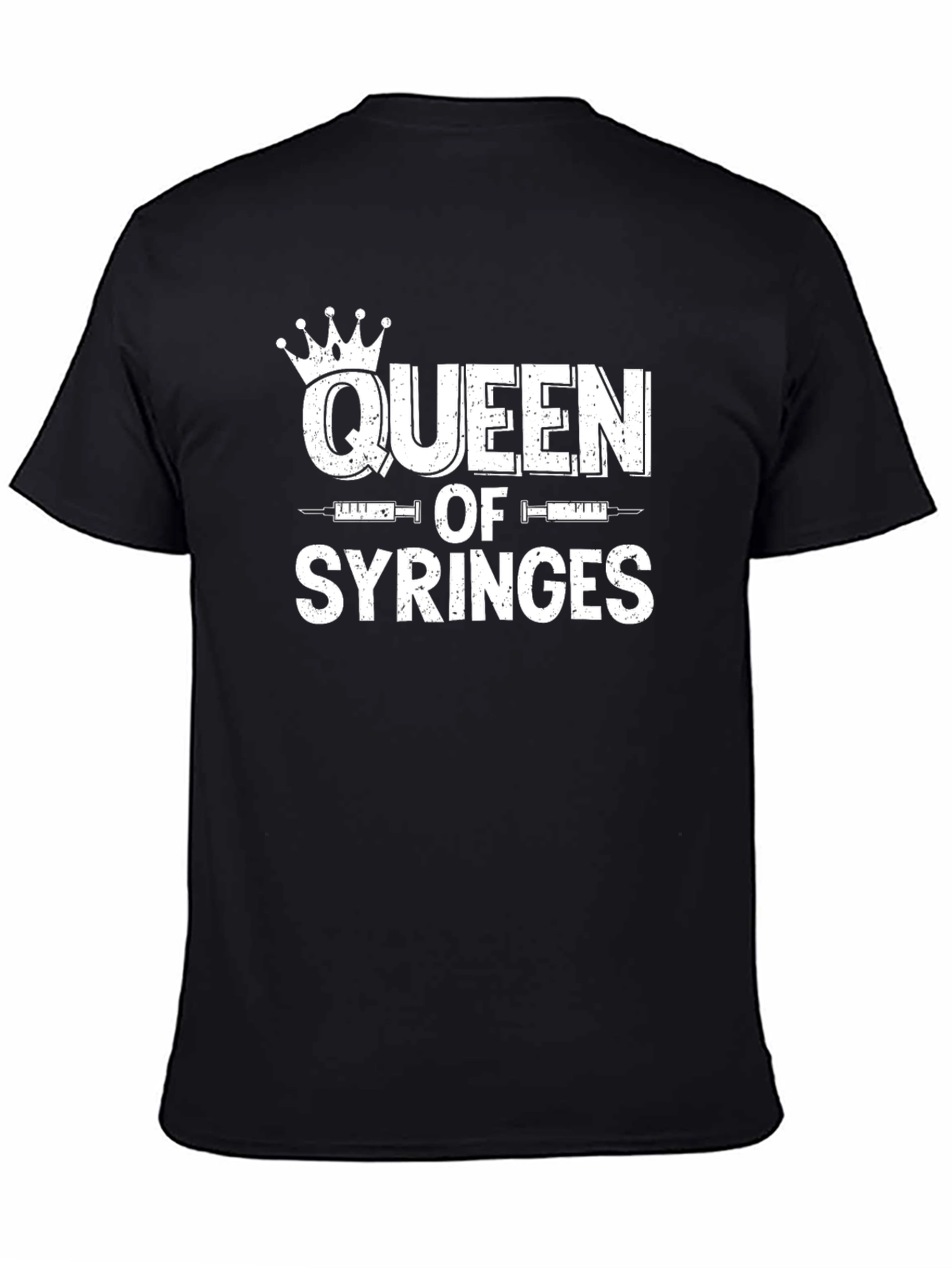 Queen of Syringes Black Graphic Tee