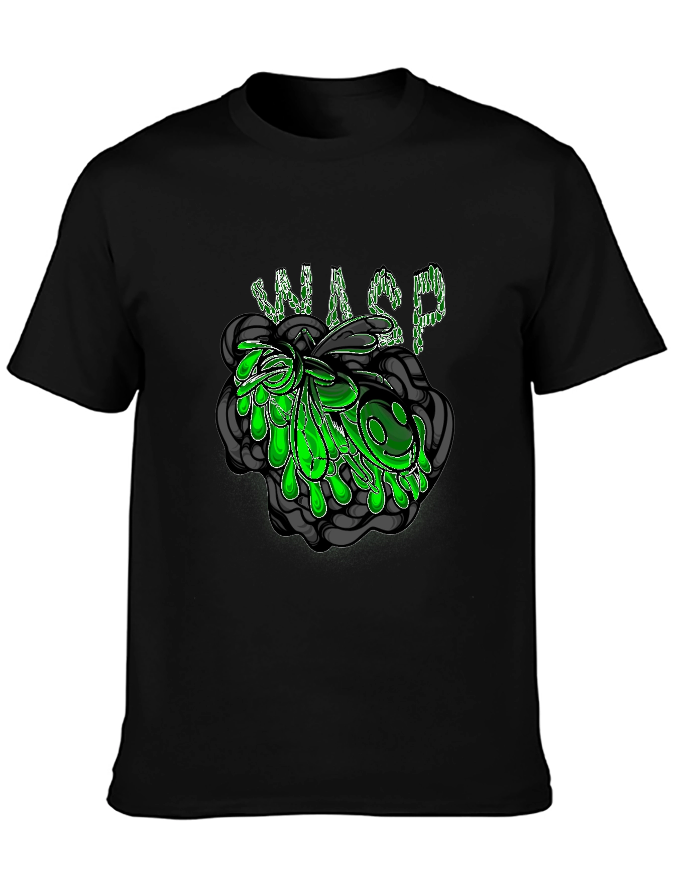 WASP Graphic Tee - Black Cotton T-Shirt