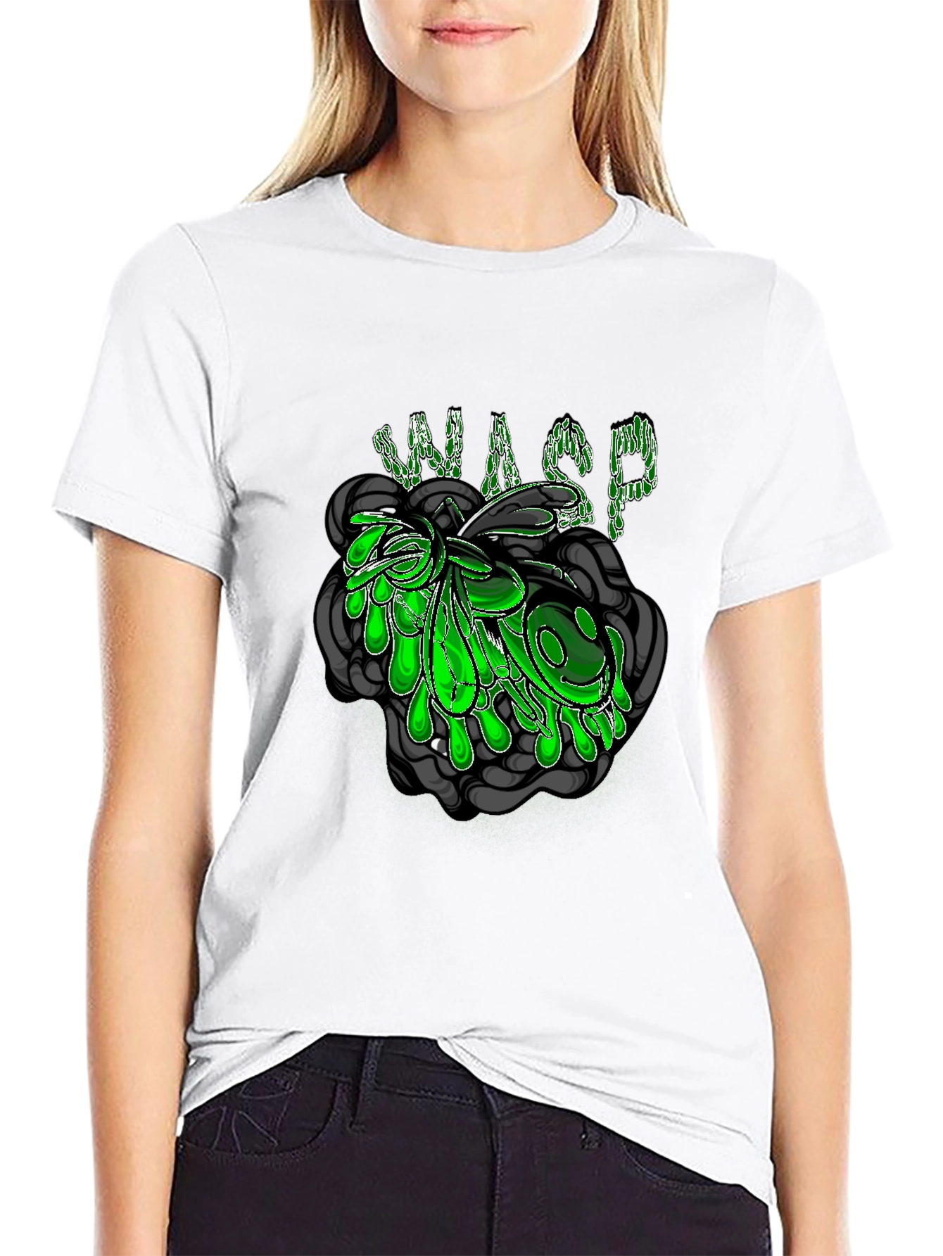 WASP Graphic Tee - Black Cotton T-Shirt