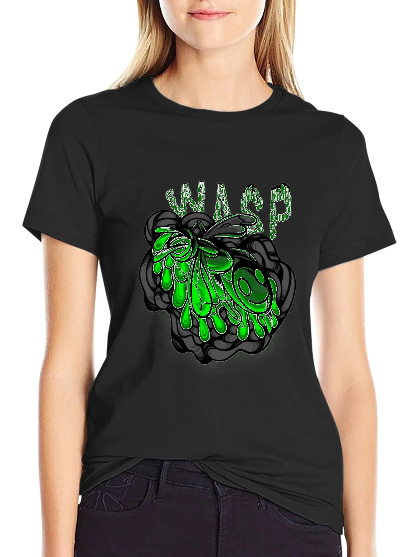 WASP Graphic Tee - Black Cotton T-Shirt