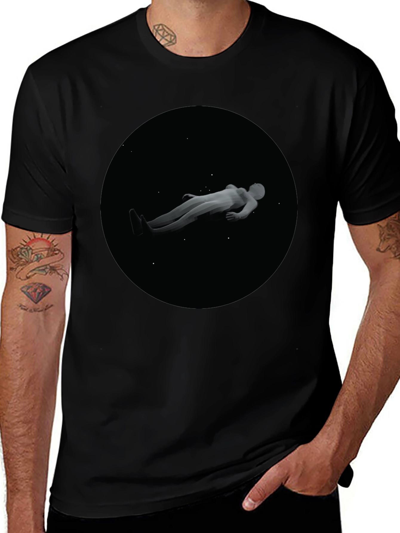 Astronaut T-Shirt - Relaxed Fit Black Tee