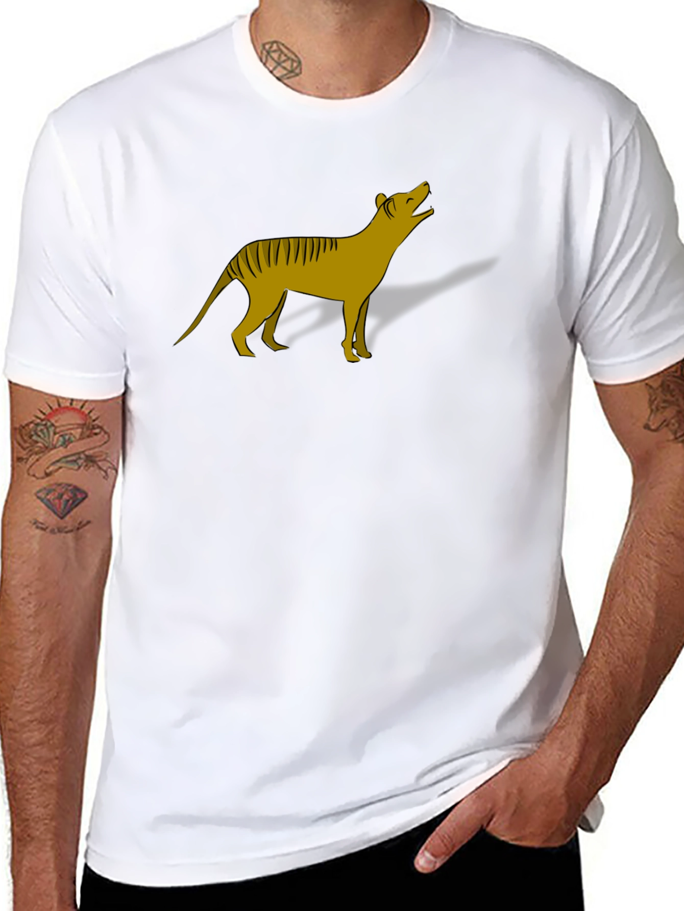 Thylacine Tasmanian Tiger Graphic T-Shirt