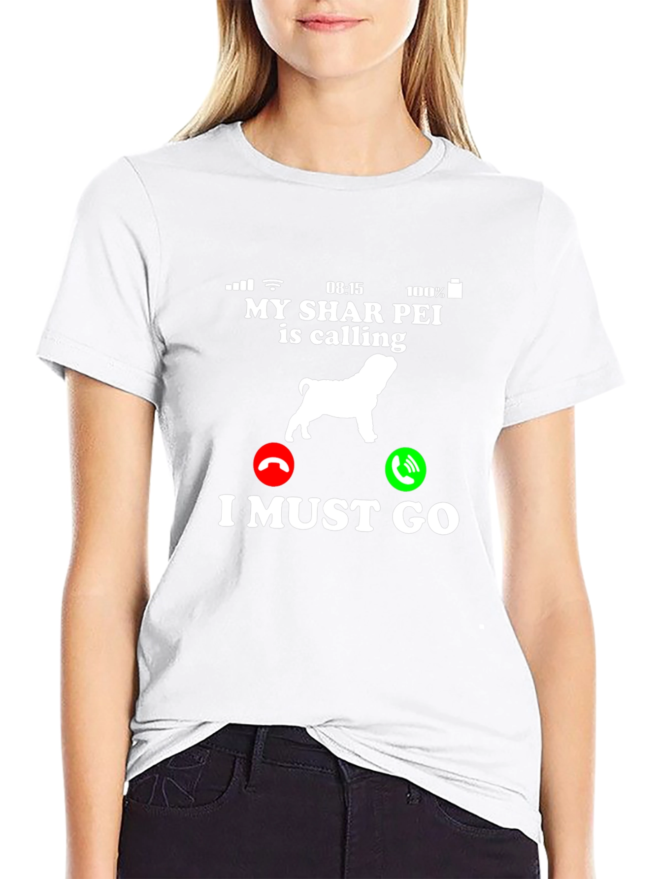 Shar Pei Calling T-Shirt Dog Lover Gift