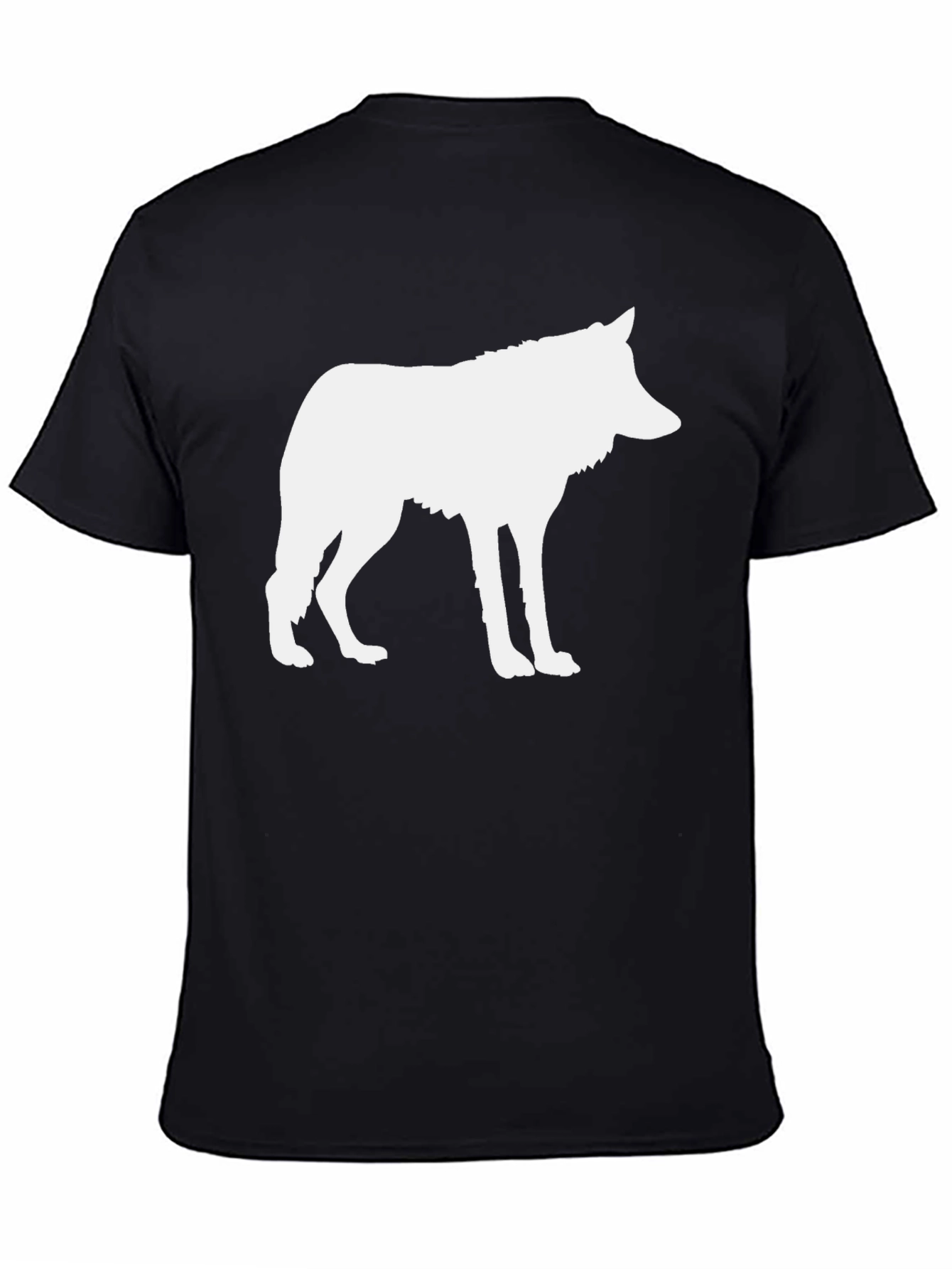 Wolf Silhouette Black T-Shirt - Cool Graphic Tee