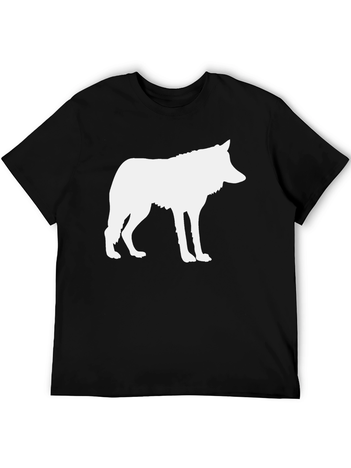 Wolf Silhouette Black T-Shirt - Cool Graphic Tee