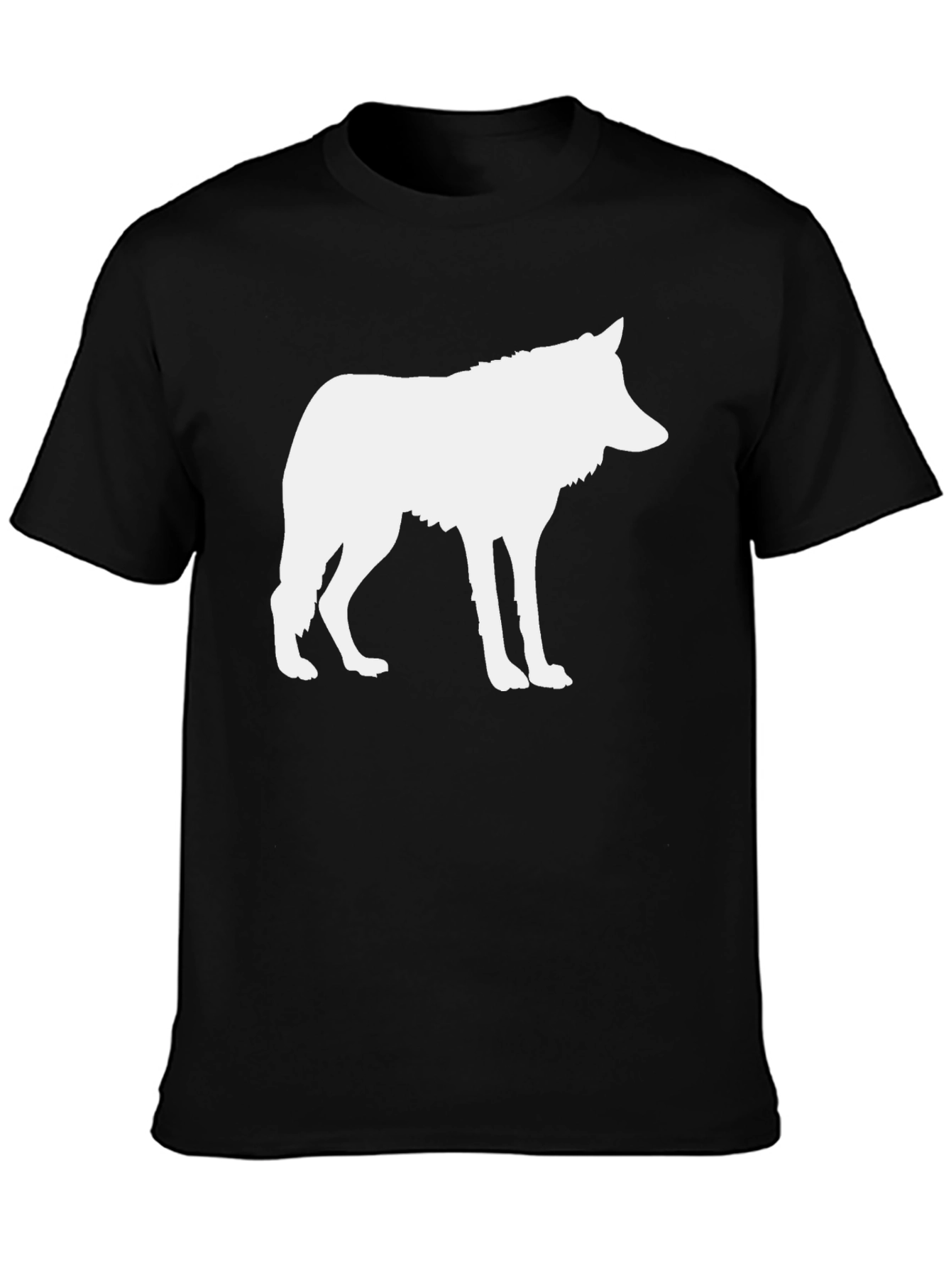 Wolf Silhouette Black T-Shirt - Cool Graphic Tee