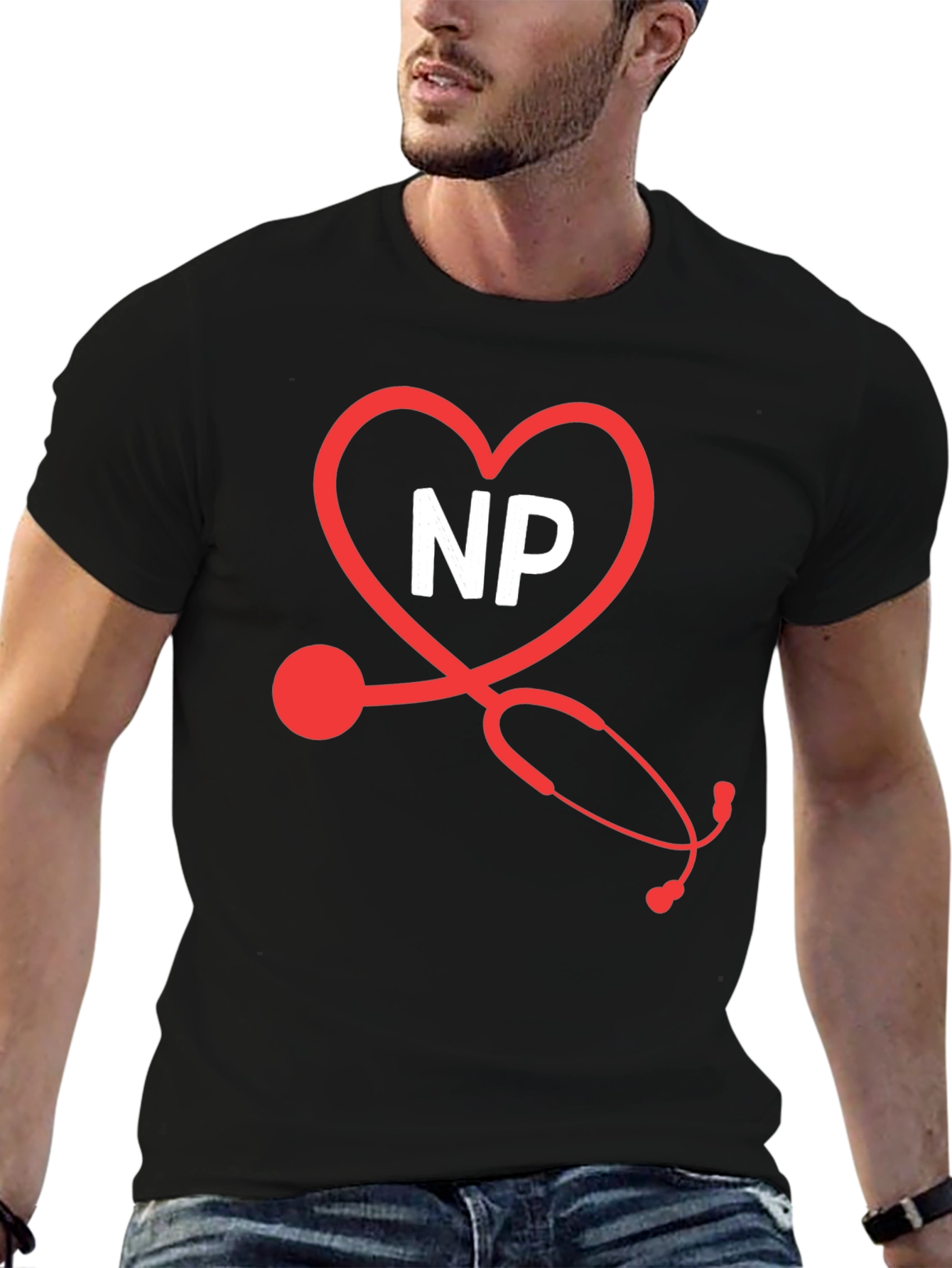 NP Nurse Practitioner Stethoscope Heart T-Shirt