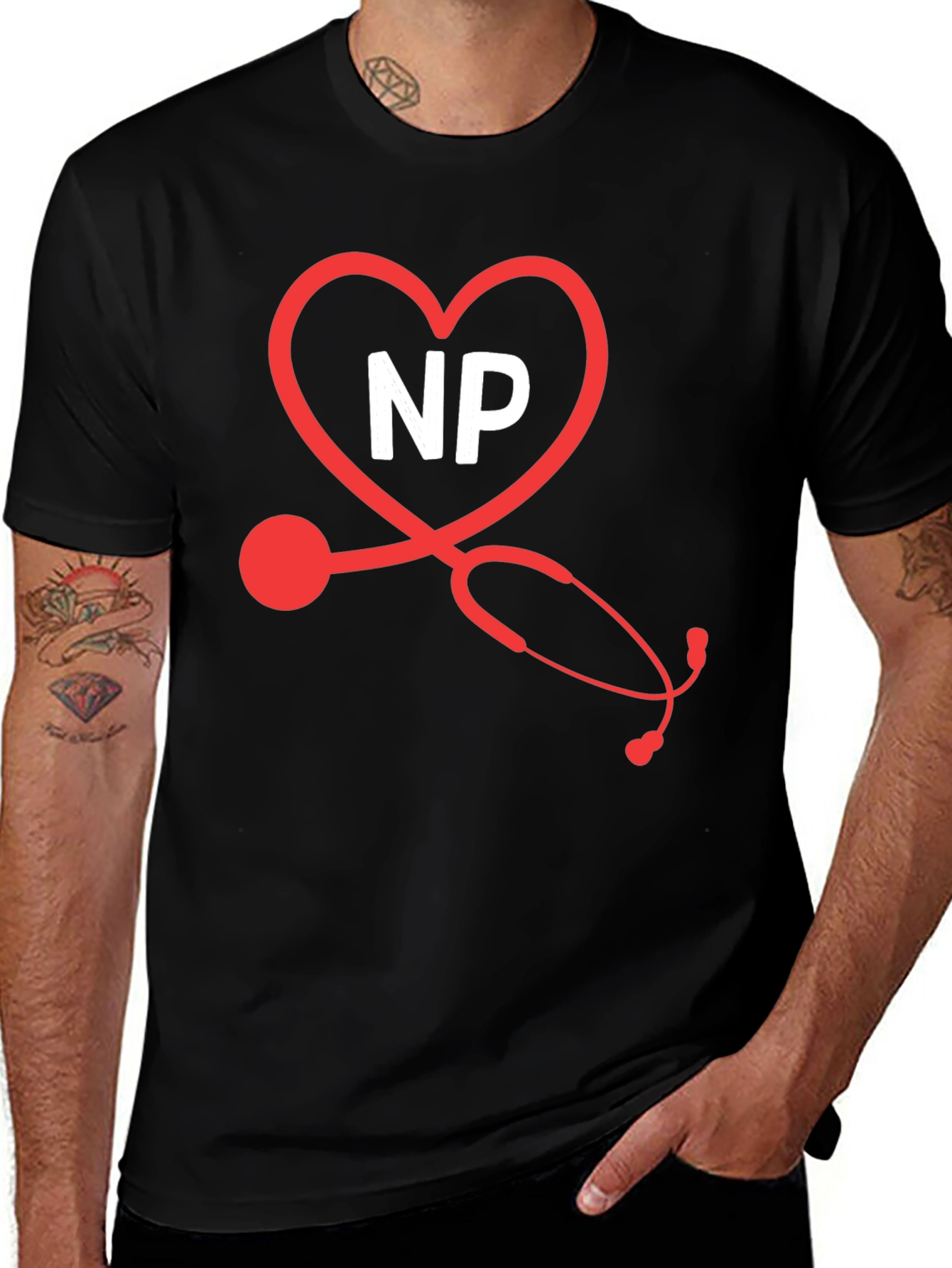 NP Nurse Practitioner Stethoscope Heart T-Shirt