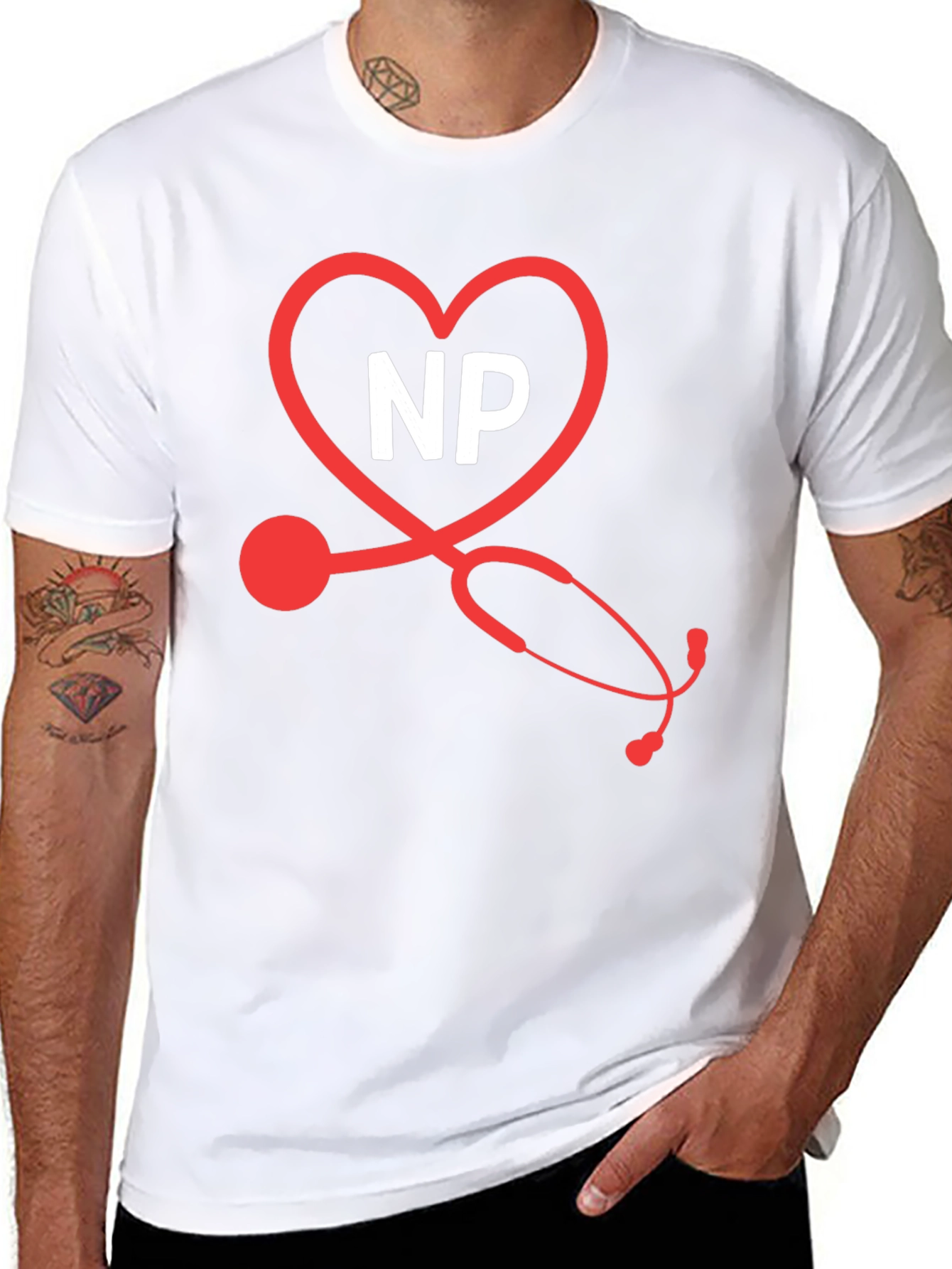 NP Nurse Practitioner Stethoscope Heart T-Shirt