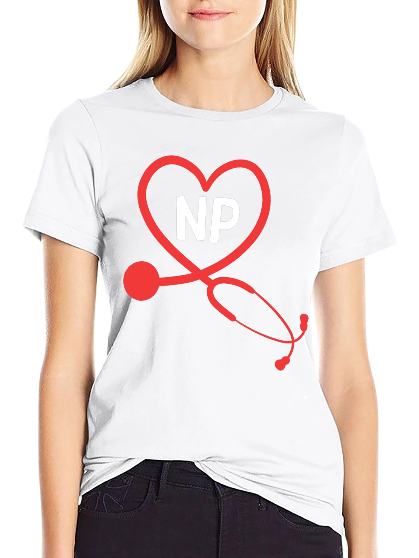 NP Nurse Practitioner Stethoscope Heart T-Shirt