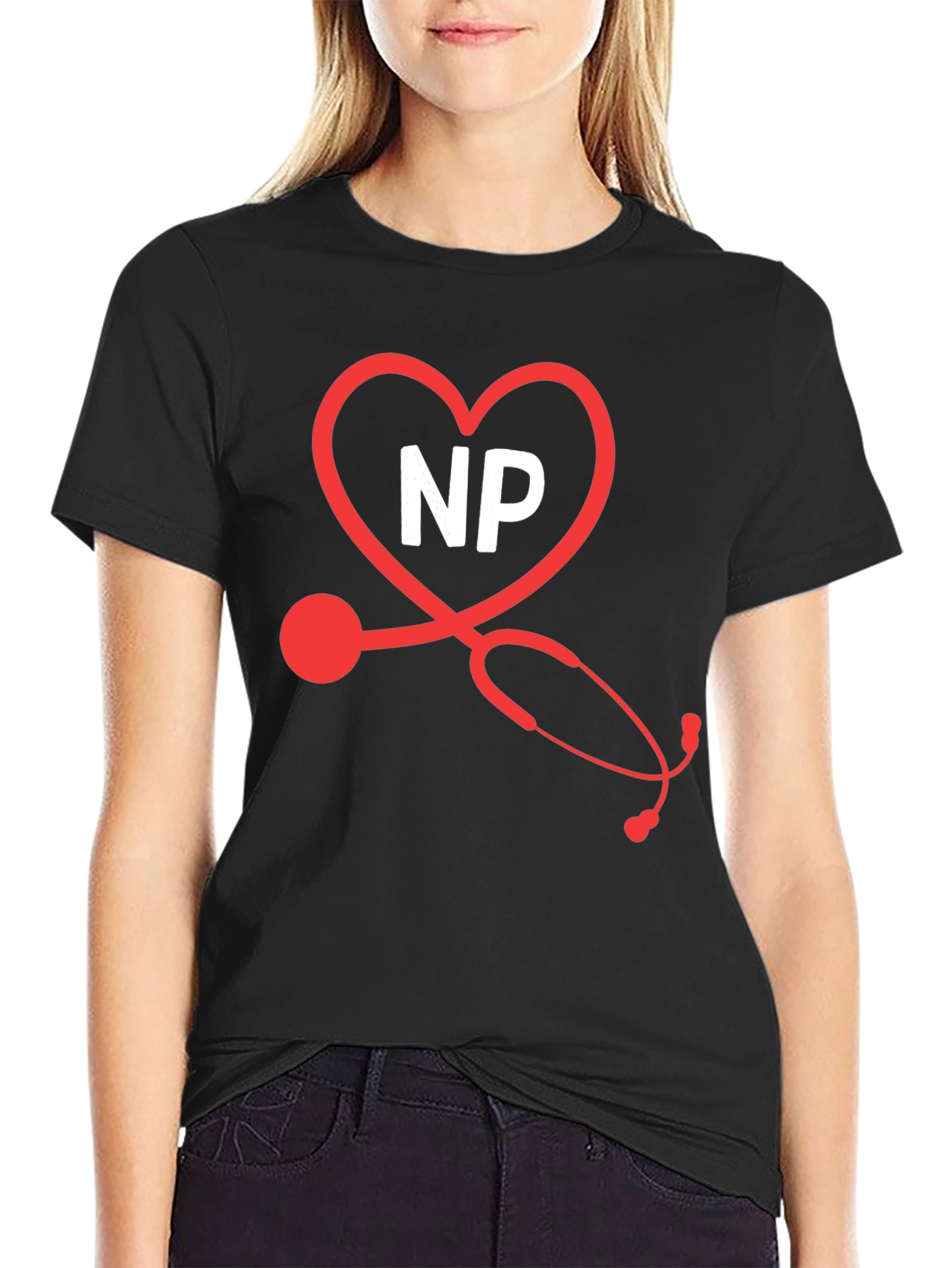 NP Nurse Practitioner Stethoscope Heart T-Shirt