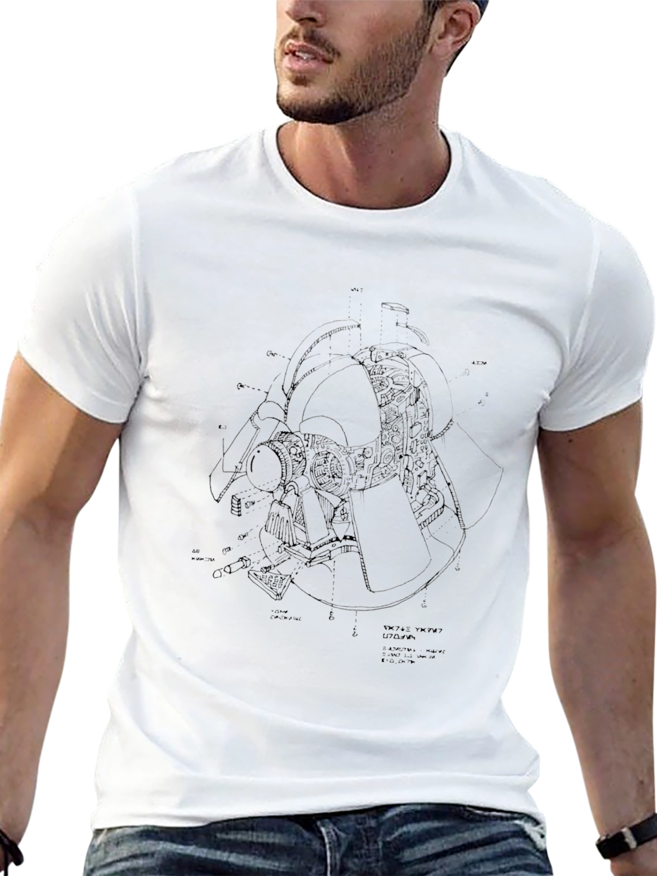 Schematic Graphic T-Shirt - Black