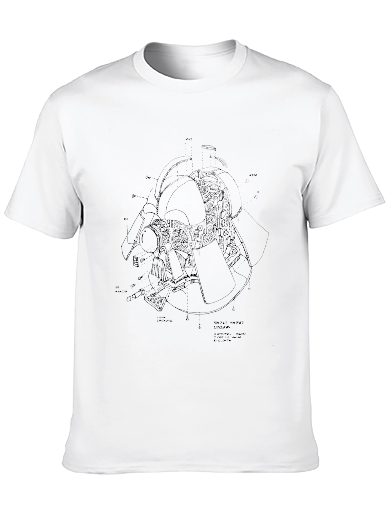 Schematic Graphic T-Shirt - Black