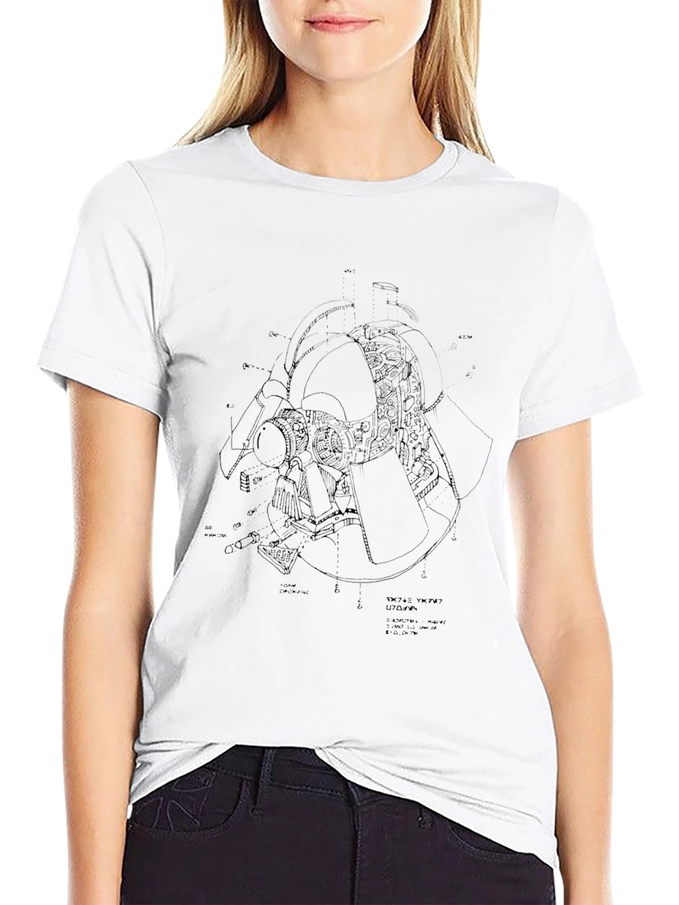 Schematic Graphic T-Shirt - Black