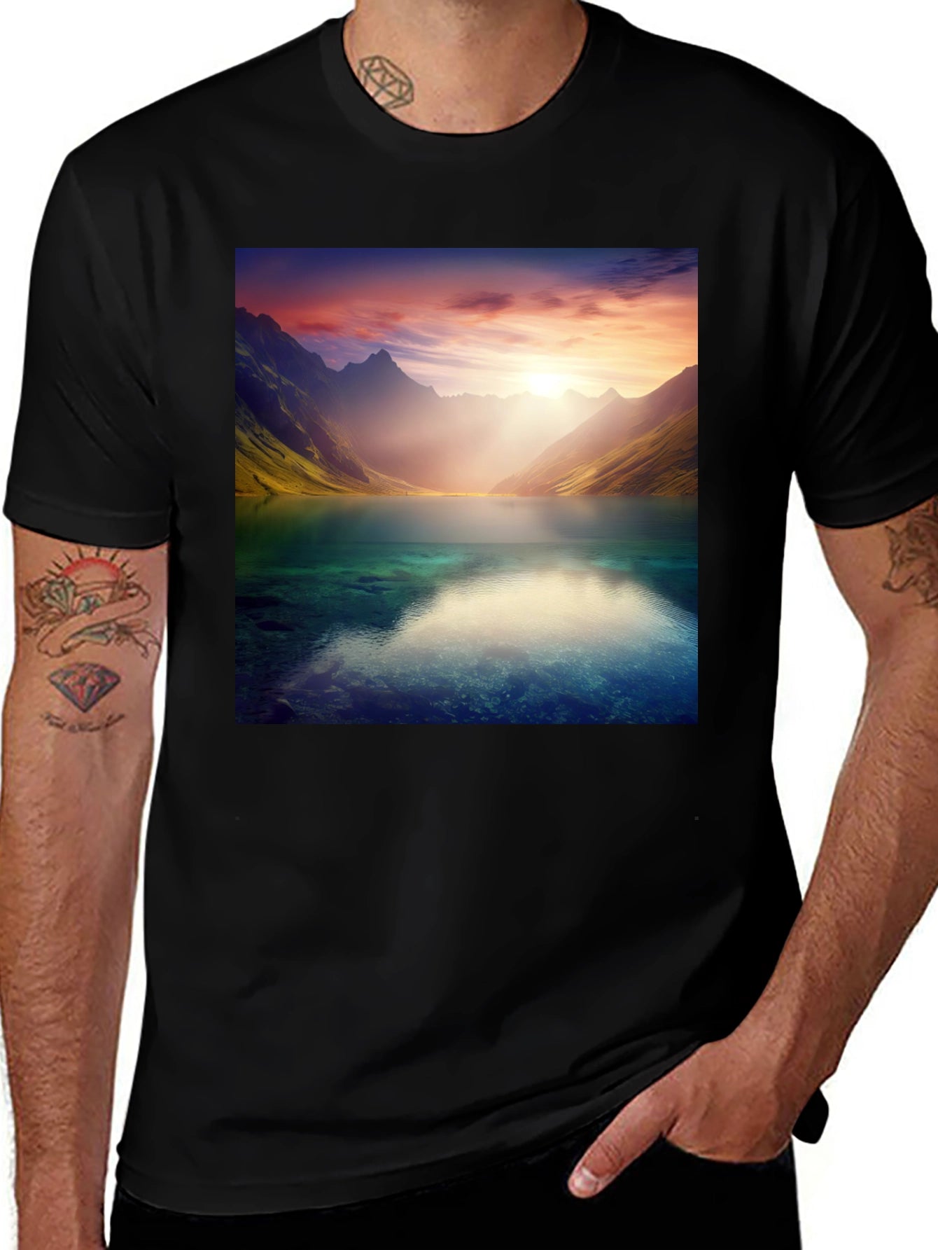 Scenic Lake View Graphic Tee