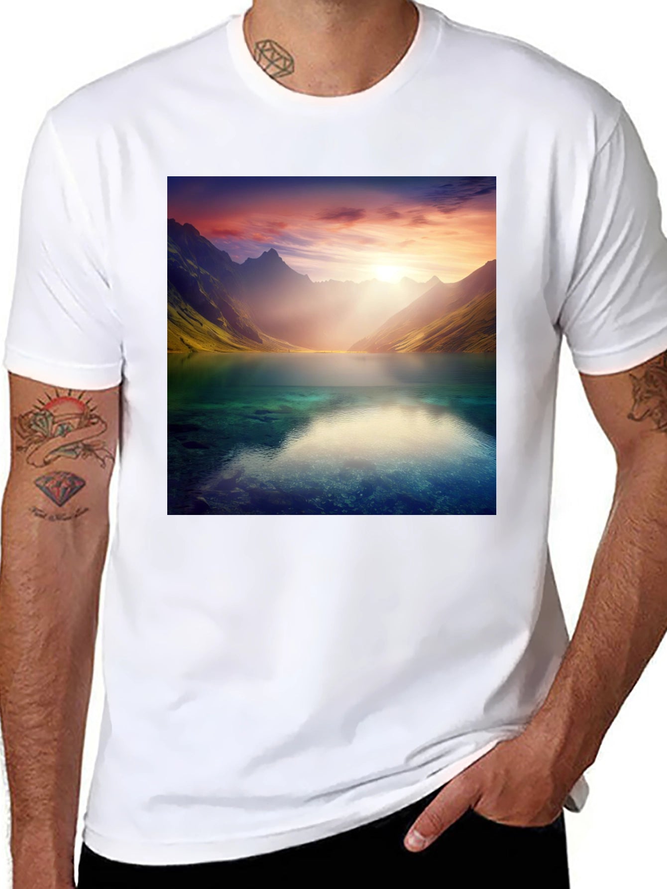 Scenic Lake View Graphic Tee