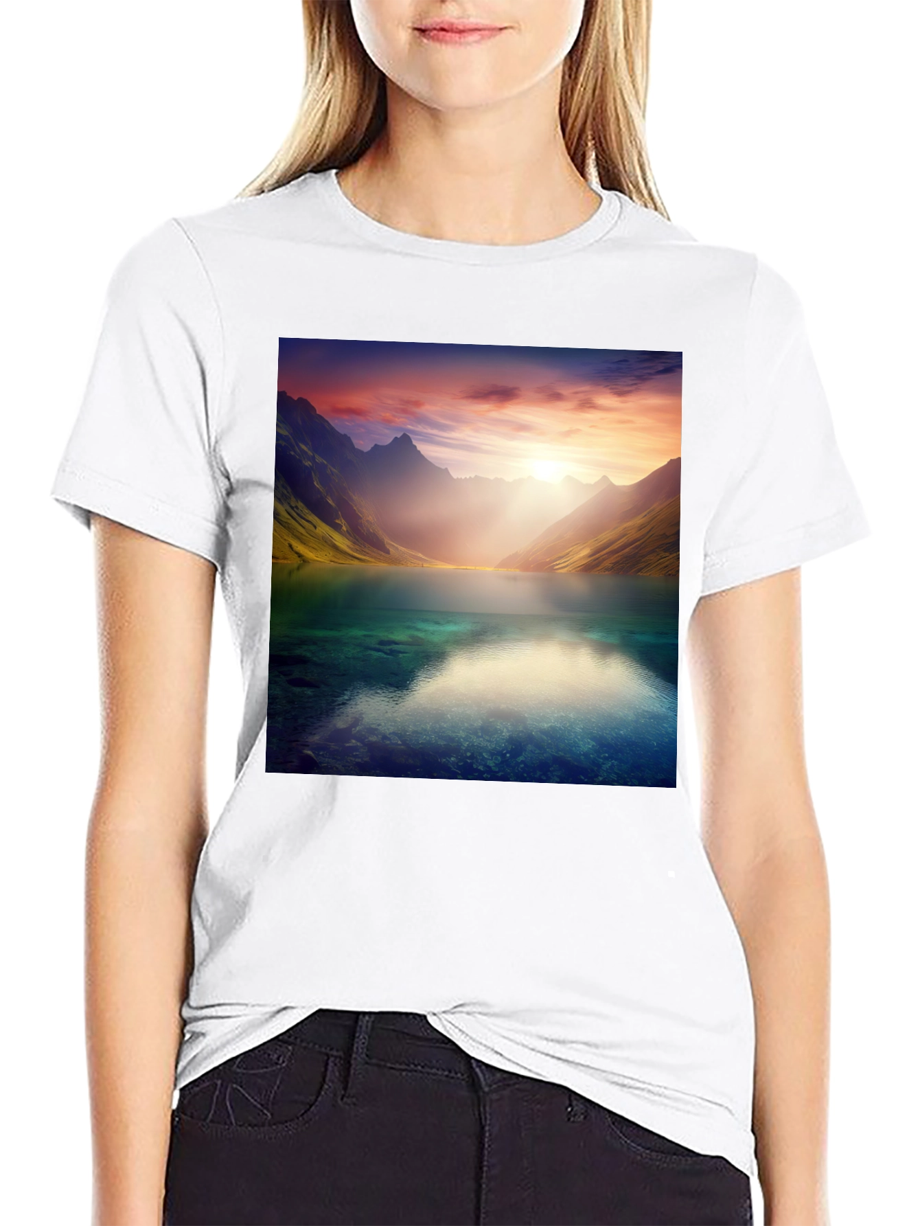 Scenic Lake View Graphic Tee