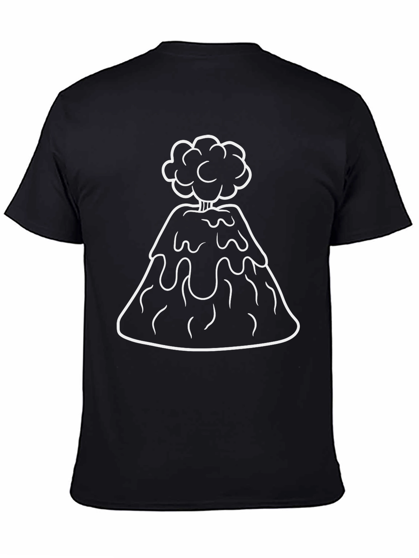 Volcano Graphic Tee - Stylish Black T-Shirt