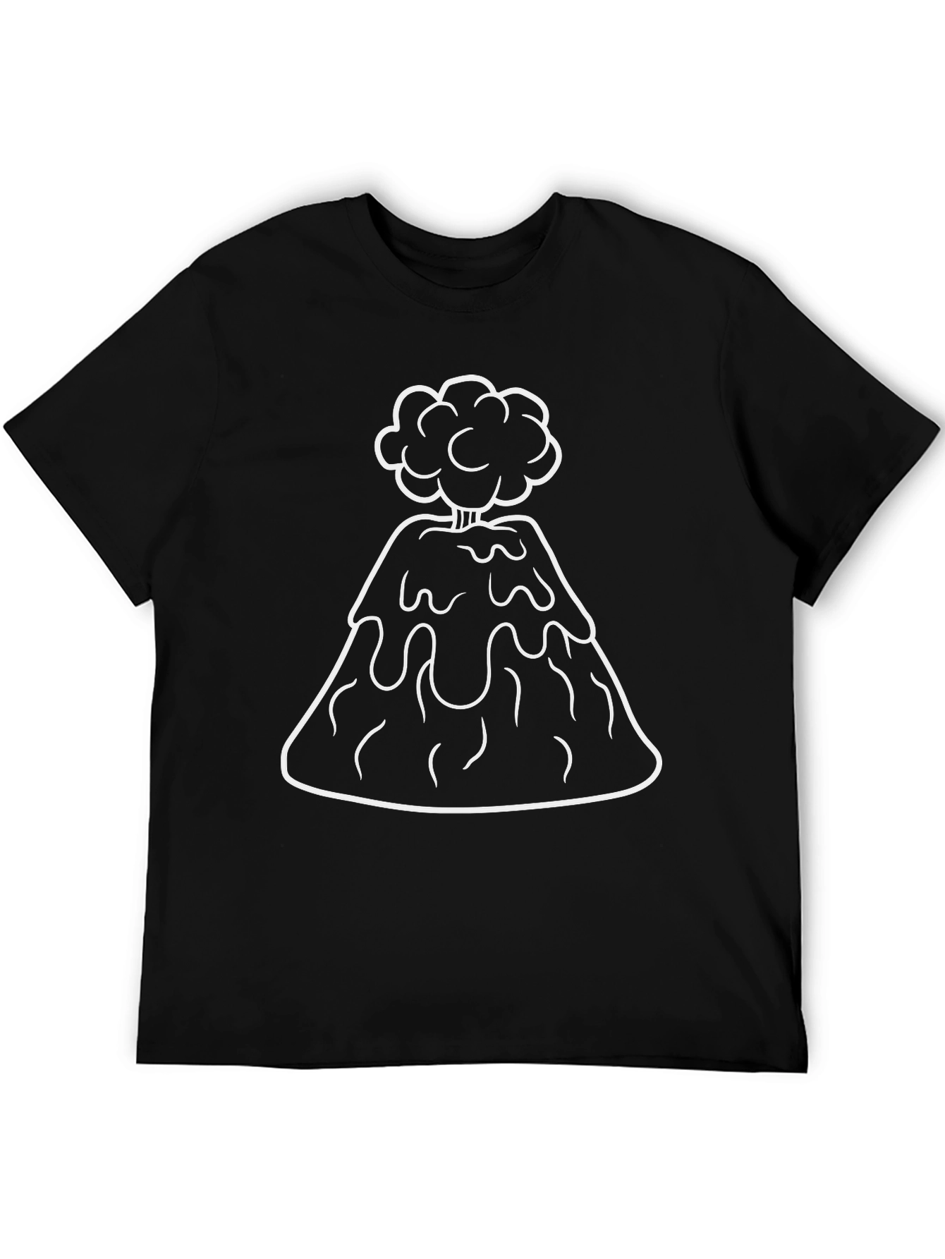 Volcano Graphic Tee - Stylish Black T-Shirt