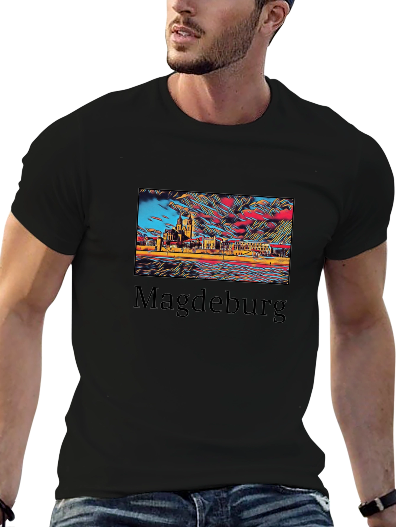 Magdeburg Skyline Graphic T-Shirt