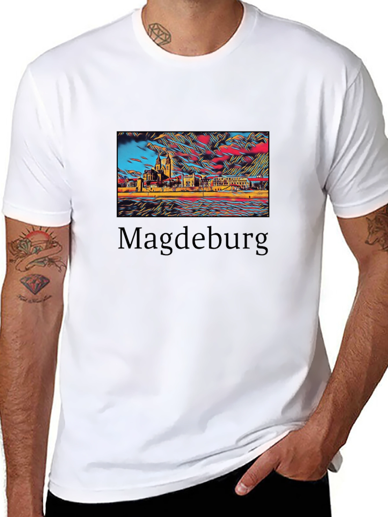 Magdeburg Skyline Graphic T-Shirt