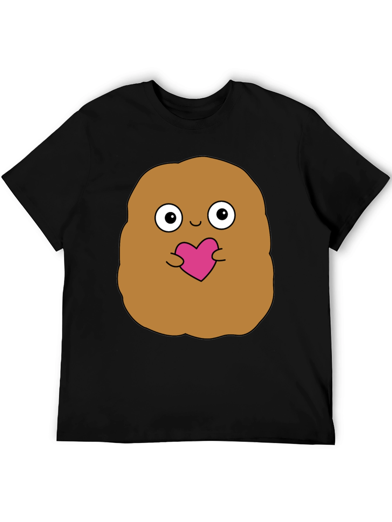 Cute Potato Holding Heart Graphic T-Shirt
