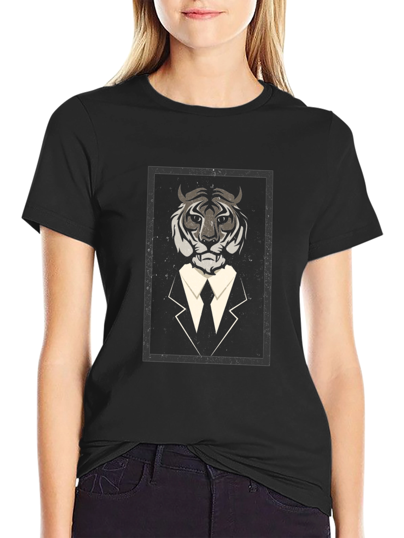 Tiger Suit Graphic Tee - Cool & Stylish