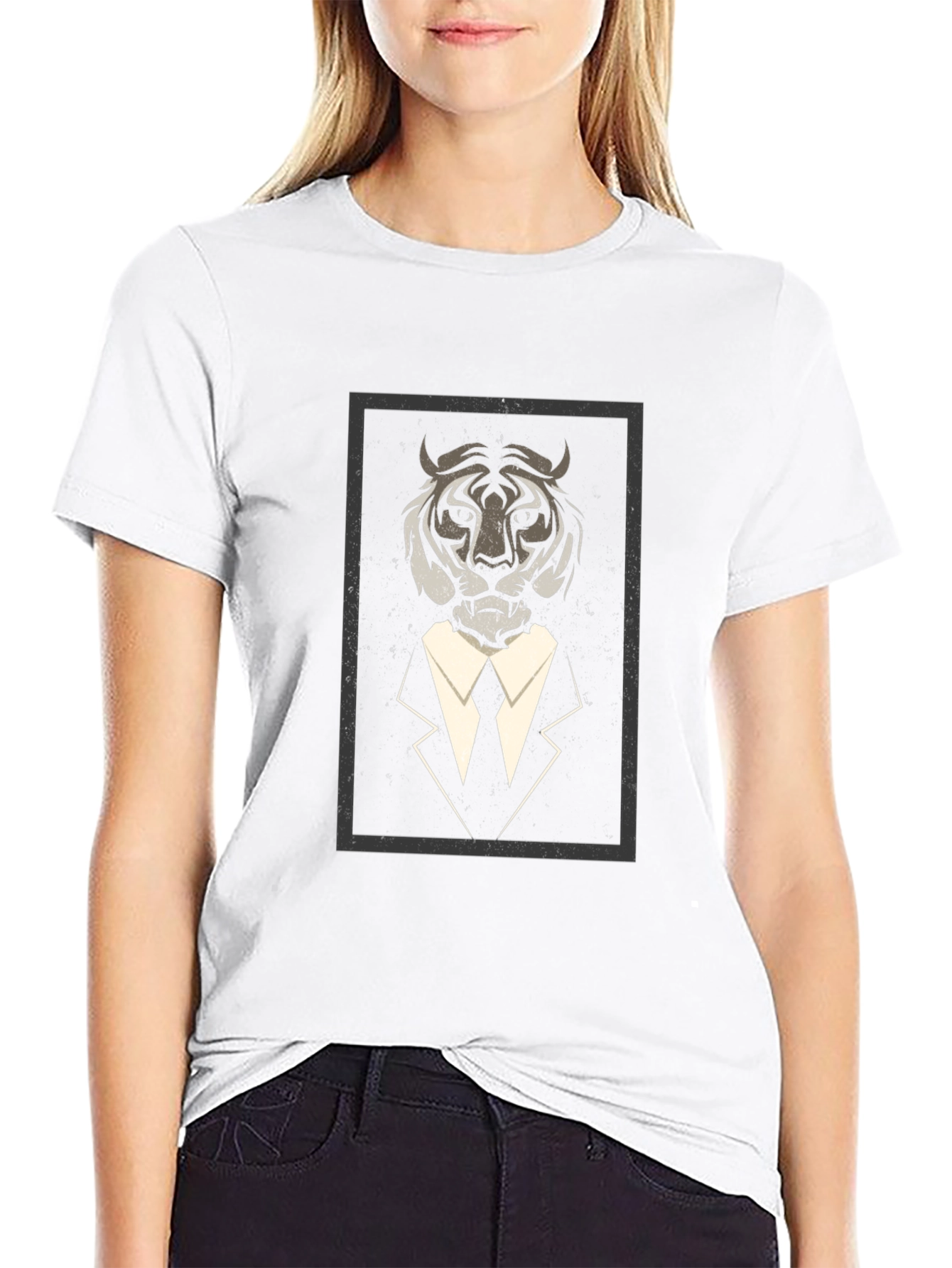 Tiger Suit Graphic Tee - Cool & Stylish