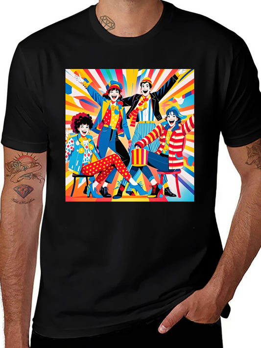 Fun Colorful Clown Graphic Tee