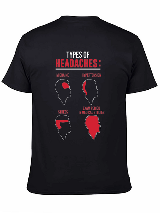 Headaches Types Black T-Shirt