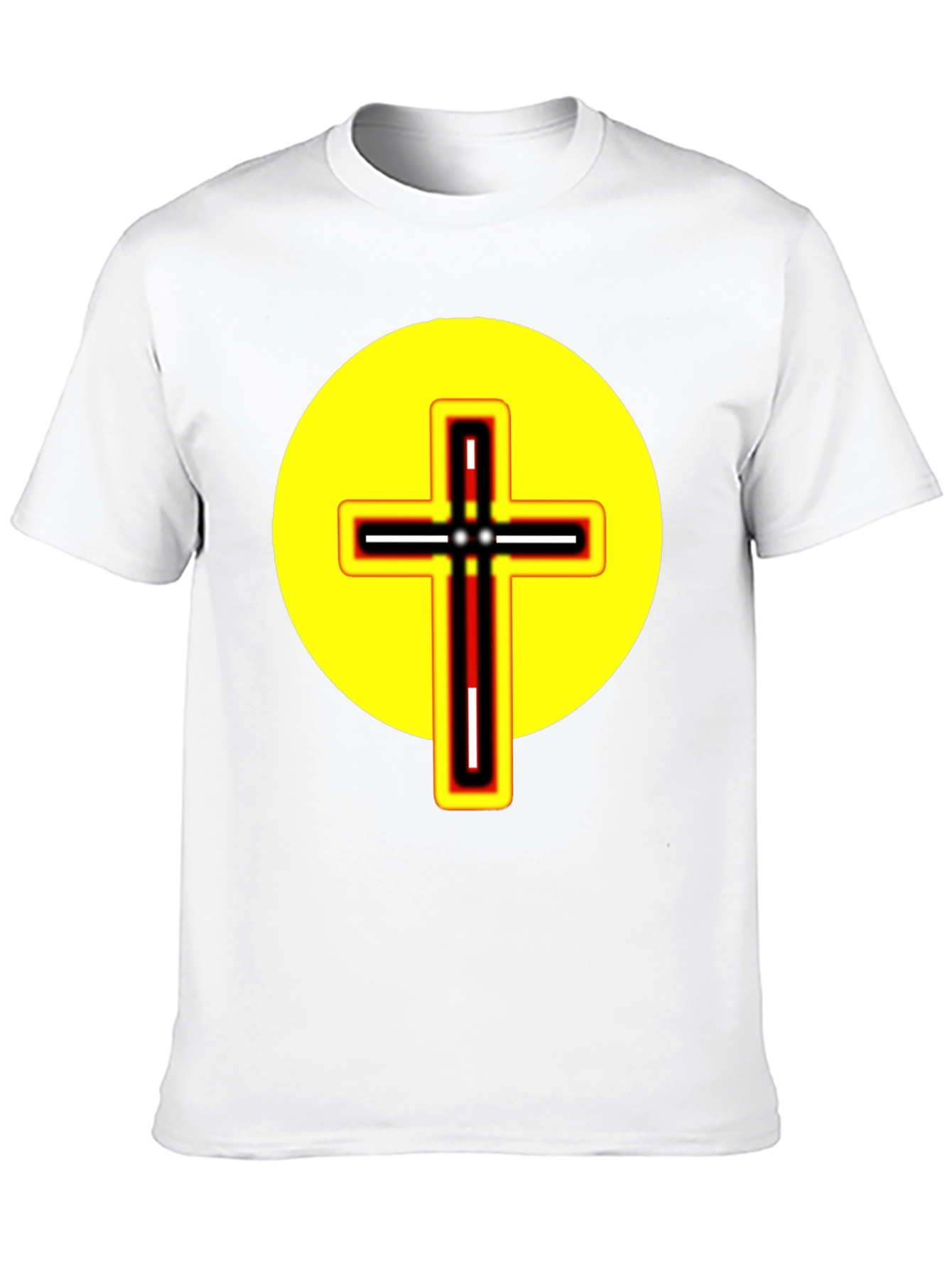 Black T-Shirt with Cross Graphic